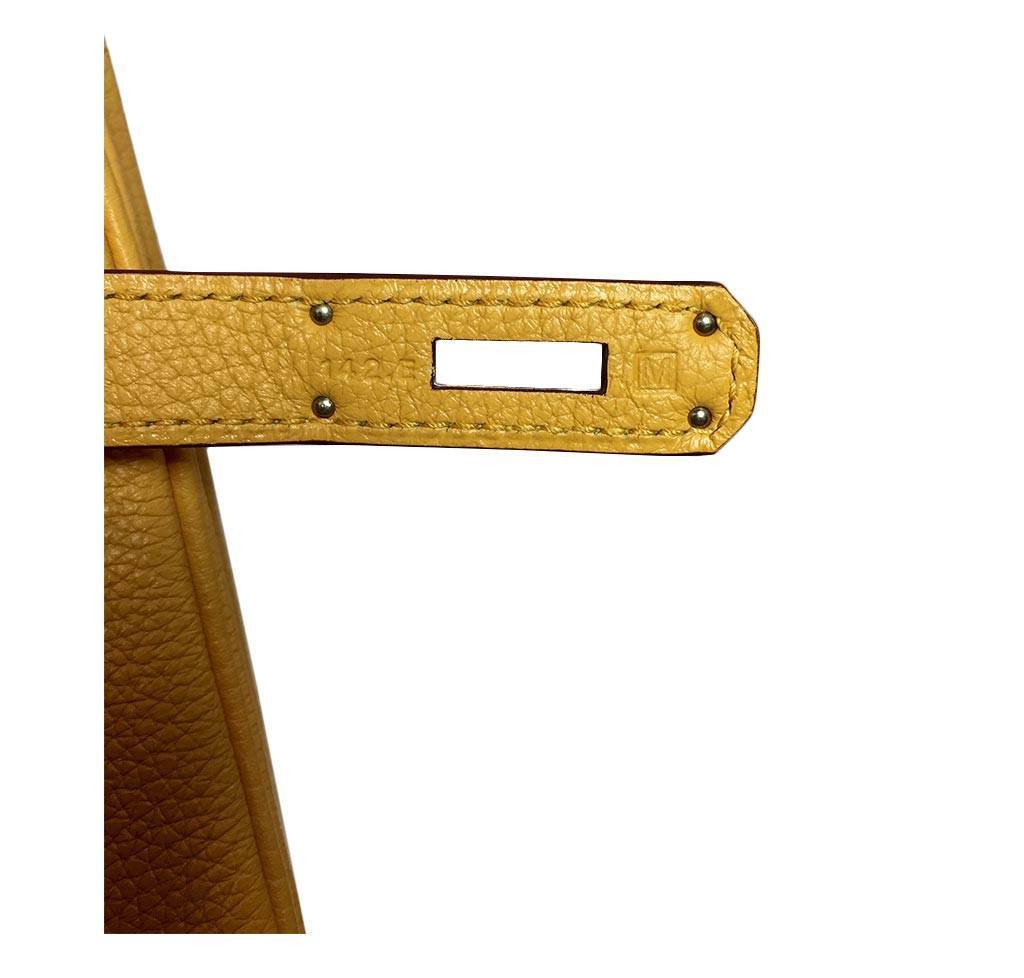 Hermes Birkin 30 Soleil Yellow Togo Leather Palladium Hardware