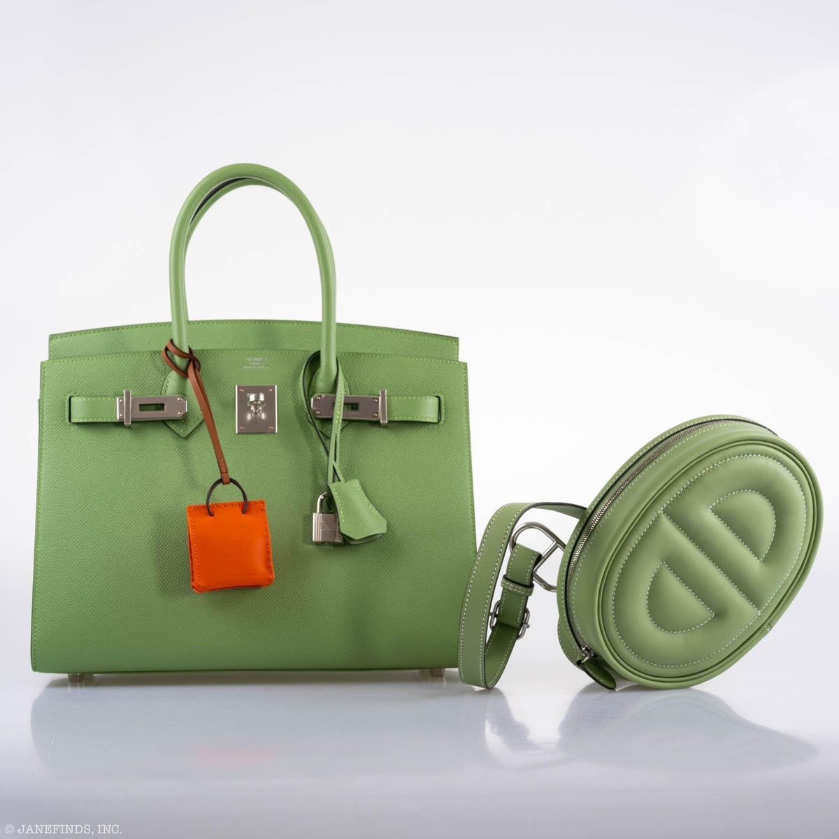 Hermes In-The-Loop Belt Bag Vert Criquet Swift Leather with Palladium Hardware