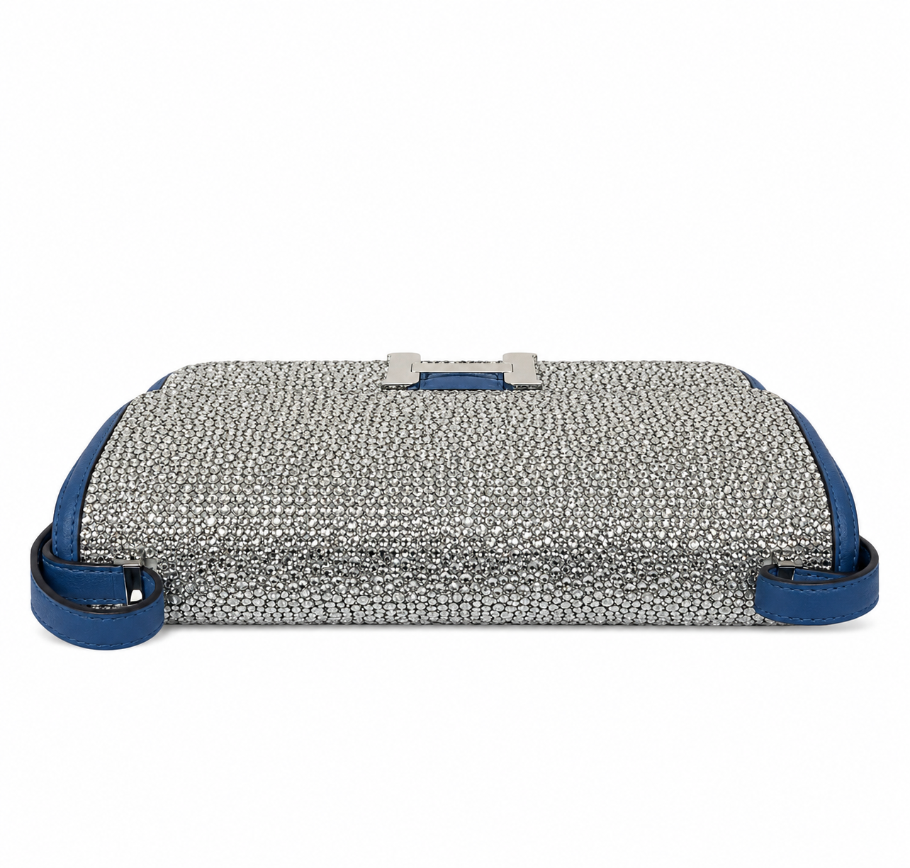 Hermes Constance Elan Bleu de Galice Swift Leather Swarovski Crystal Palladium Hardware