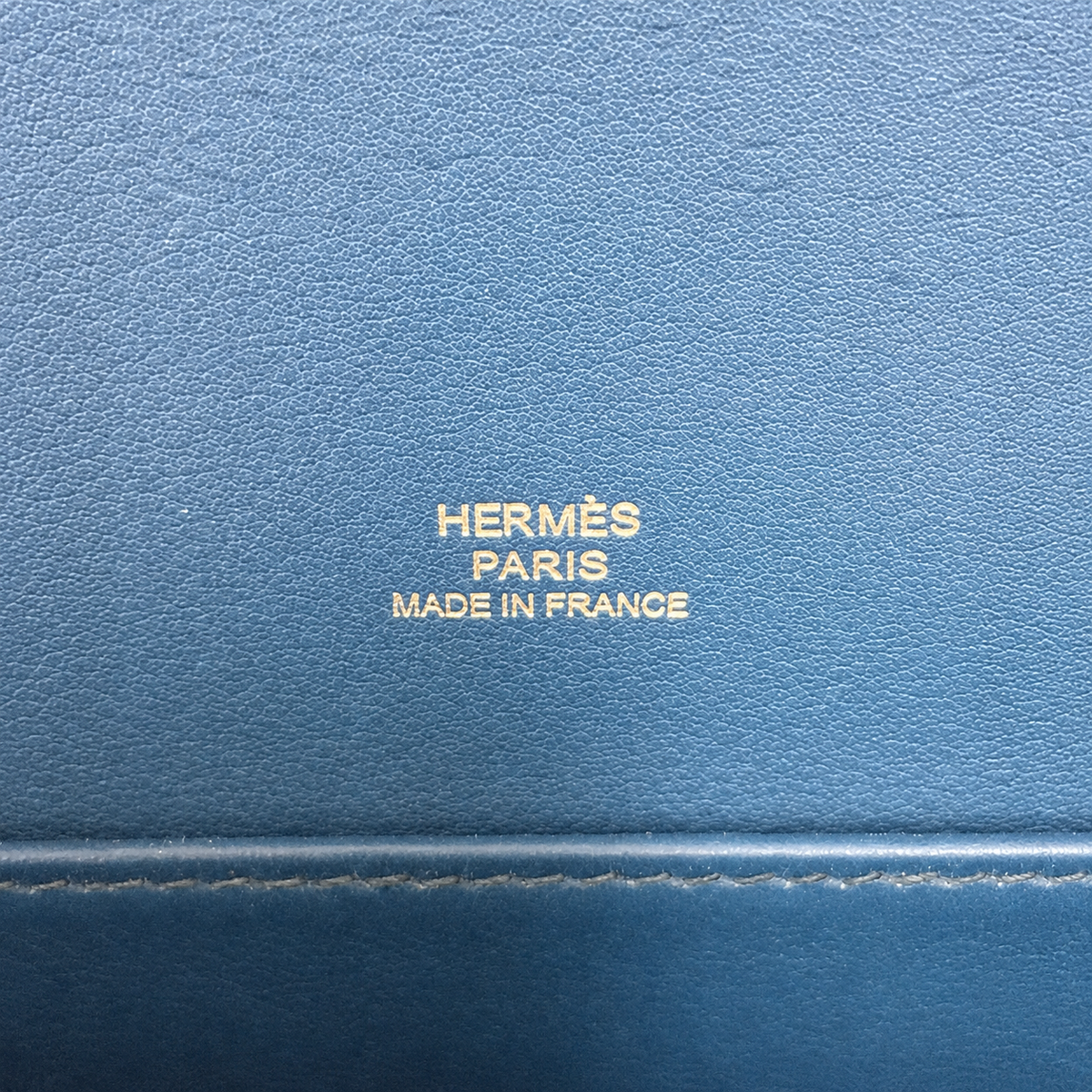Hermes Constance Elan Bleu de Galice Swift Leather Swarovski Crystal Palladium Hardware