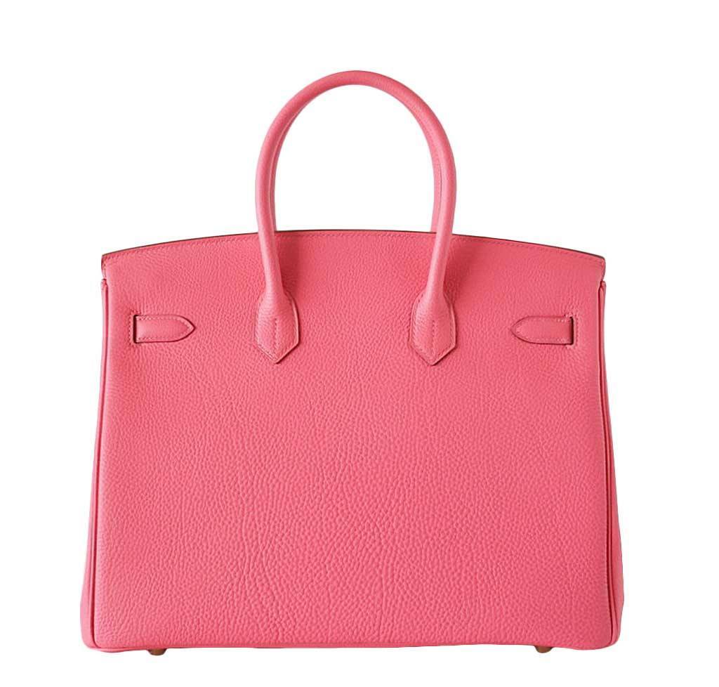 Hermès Birkin 35 Rose Lipstick Bag GHW