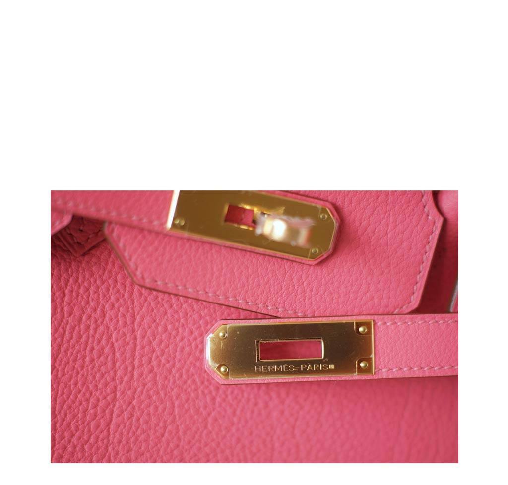 Hermès Birkin 35 Rose Lipstick Bag GHW
