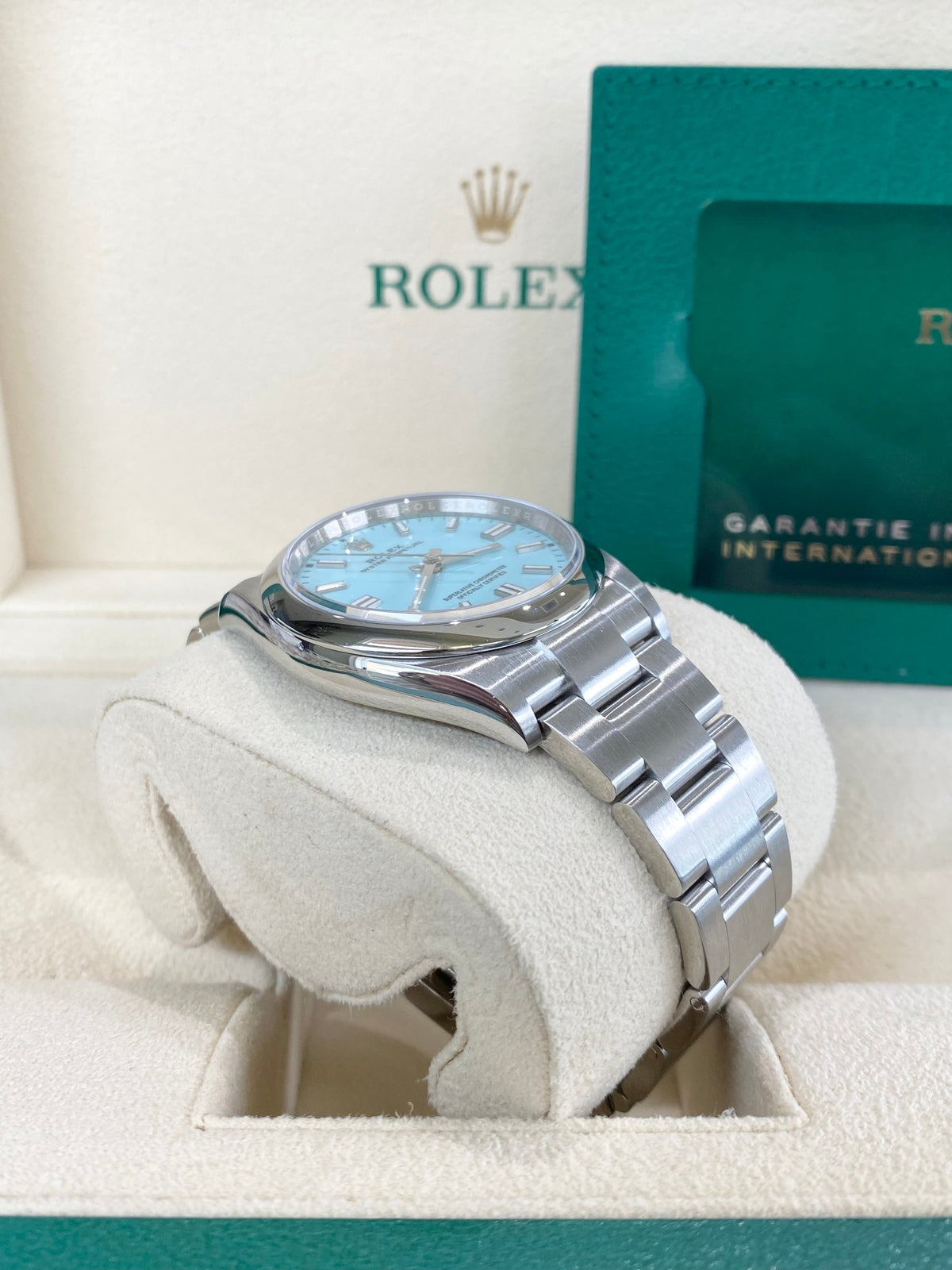 Rolex Oyster Perpetual 36 126000 Turquoise Blue Dial Watch
