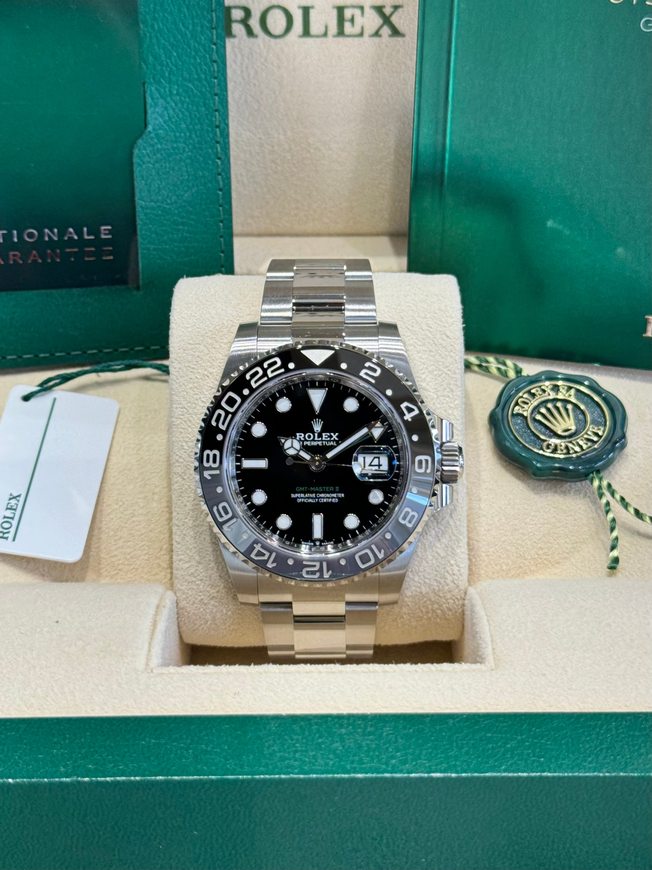 Rolex GMT-Master II 40 126710GRNR Black Dial Watch