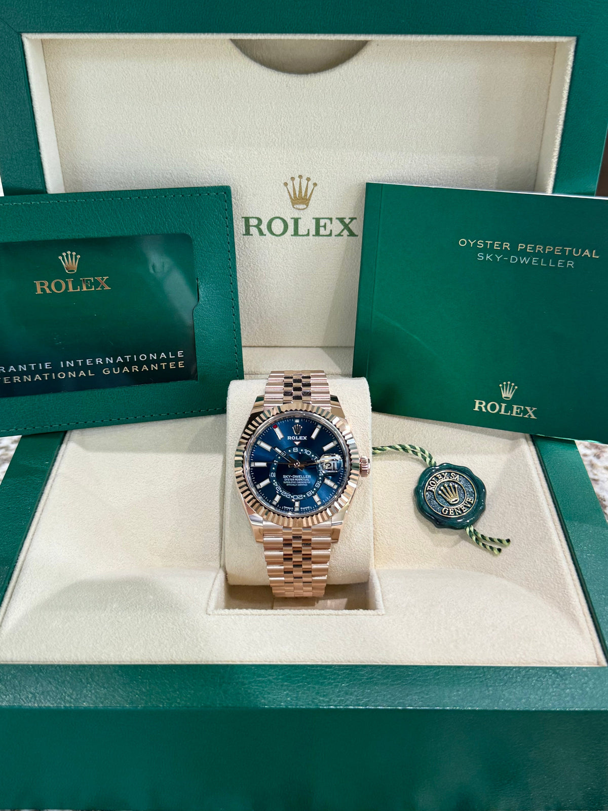 Rolex Sky-Dweller 42 336935 Blue-Green Dial Watch
