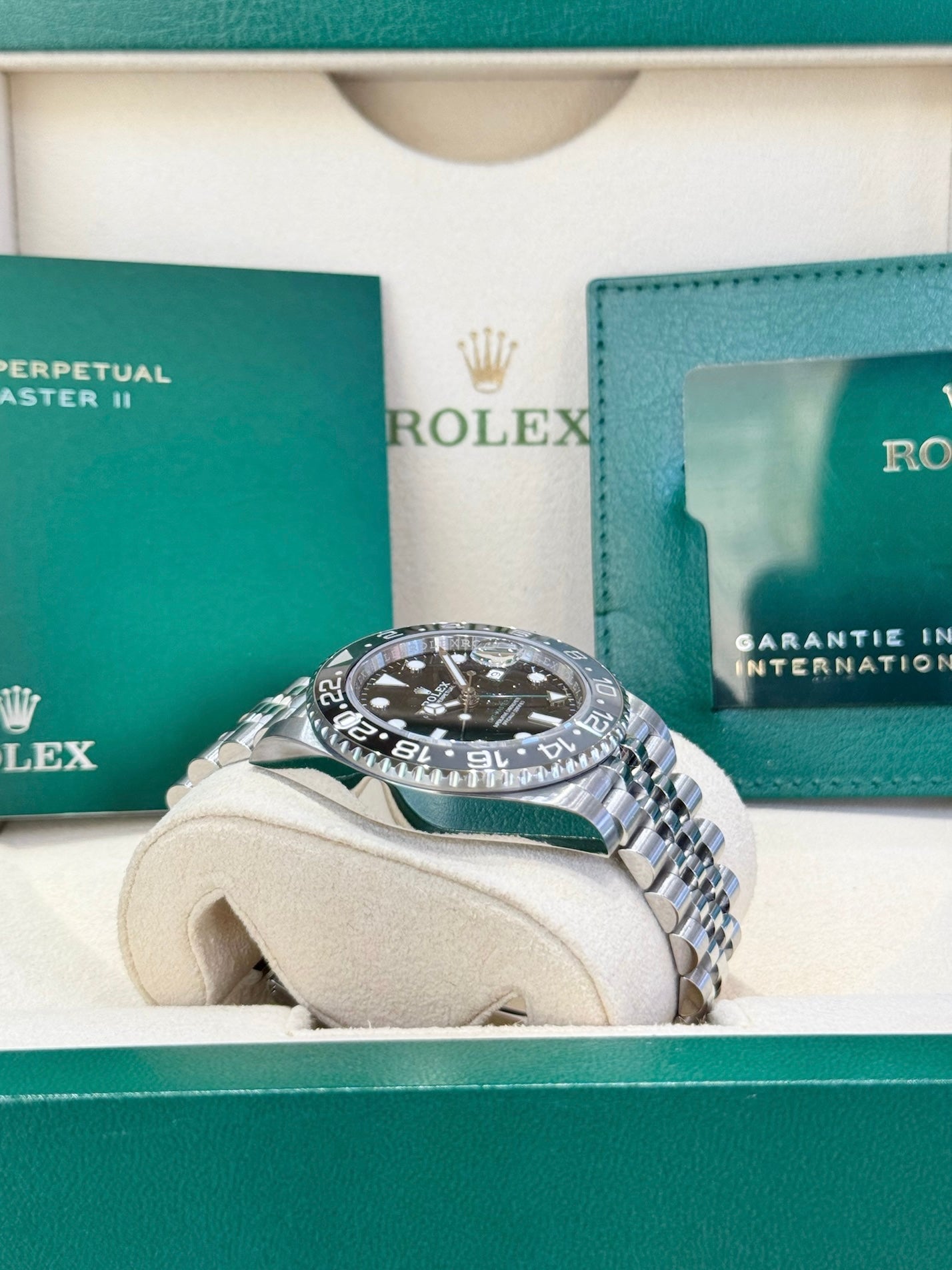 Rolex GMT-Master II 40 126710GRNR Black Dial Watch