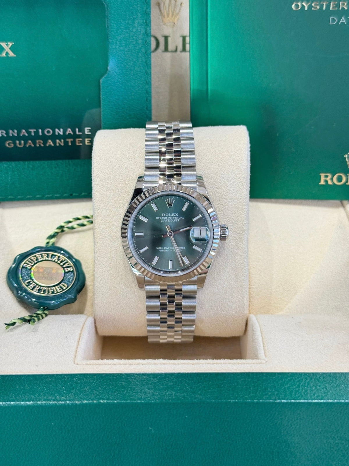 Rolex Datejust 31 278274 Mint Green Dial Watch