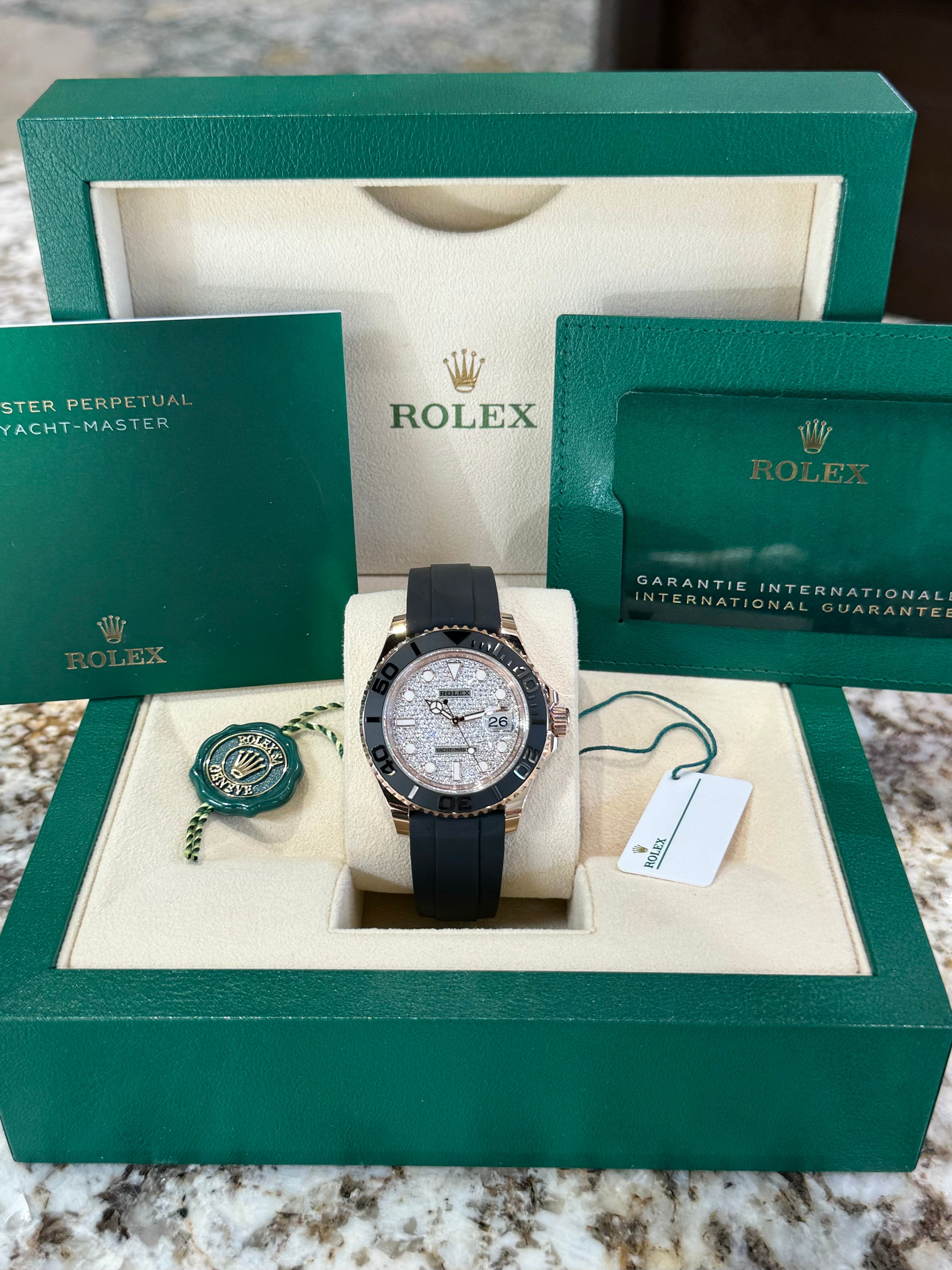 Rolex Yacht-Master 40 126655 Diamond Pave Dial Watch