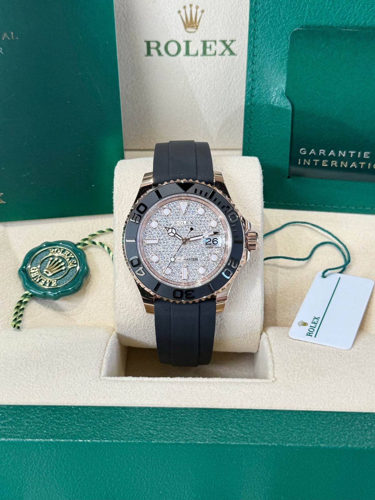 Rolex Yacht-Master 40 126655 Diamond Pave Dial Watch