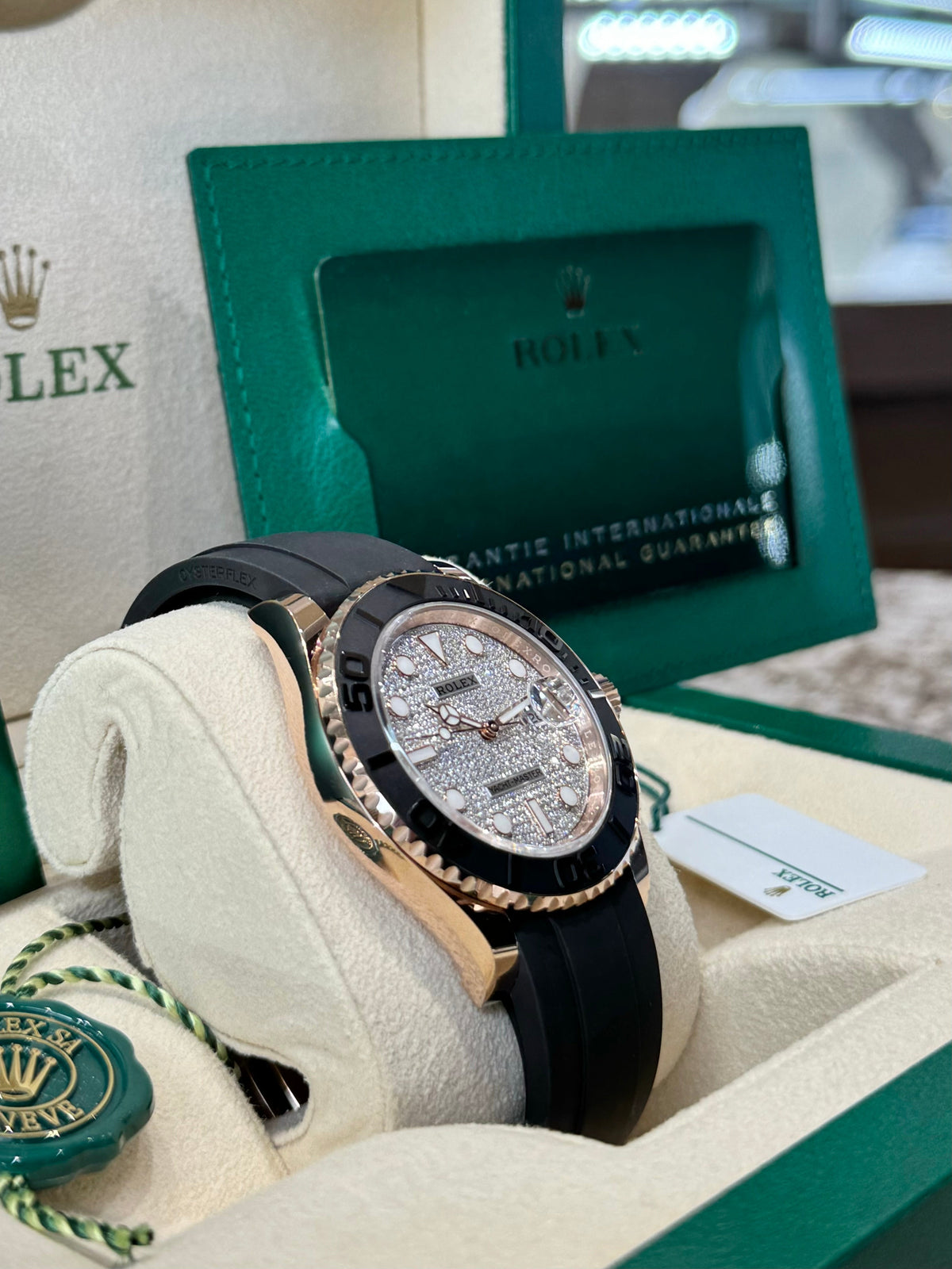 Rolex Yacht-Master 40 126655 Diamond Pave Dial Watch
