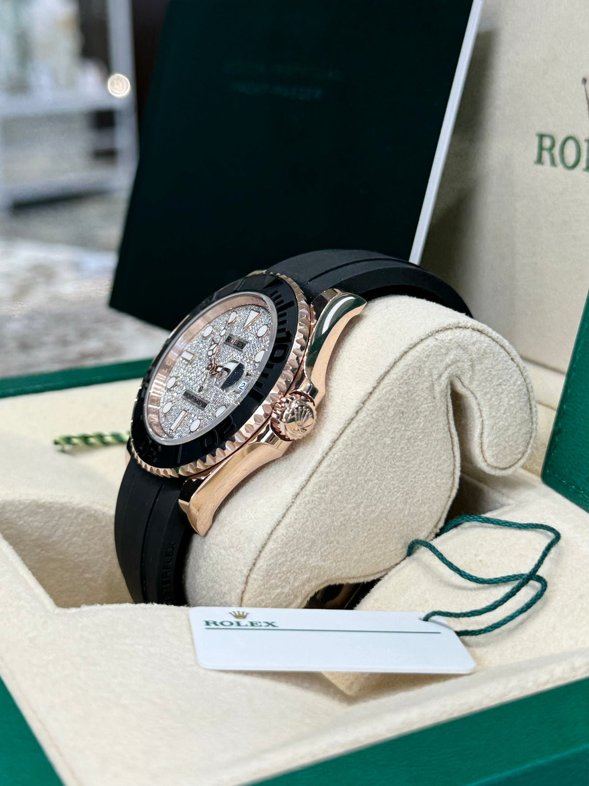 Rolex Yacht-Master 40 126655 Diamond Pave Dial Watch