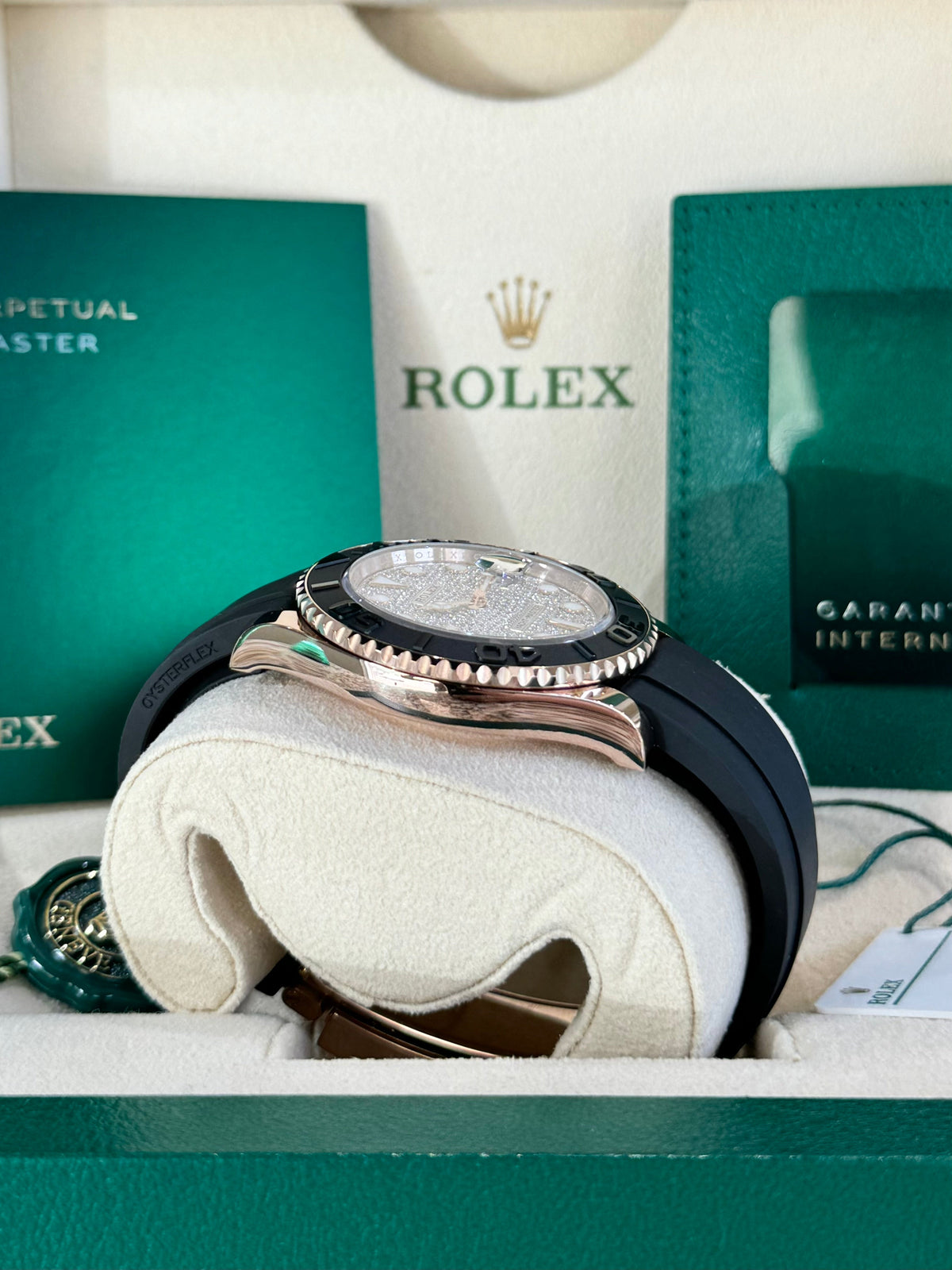 Rolex Yacht-Master 40 126655 Diamond Pave Dial Watch