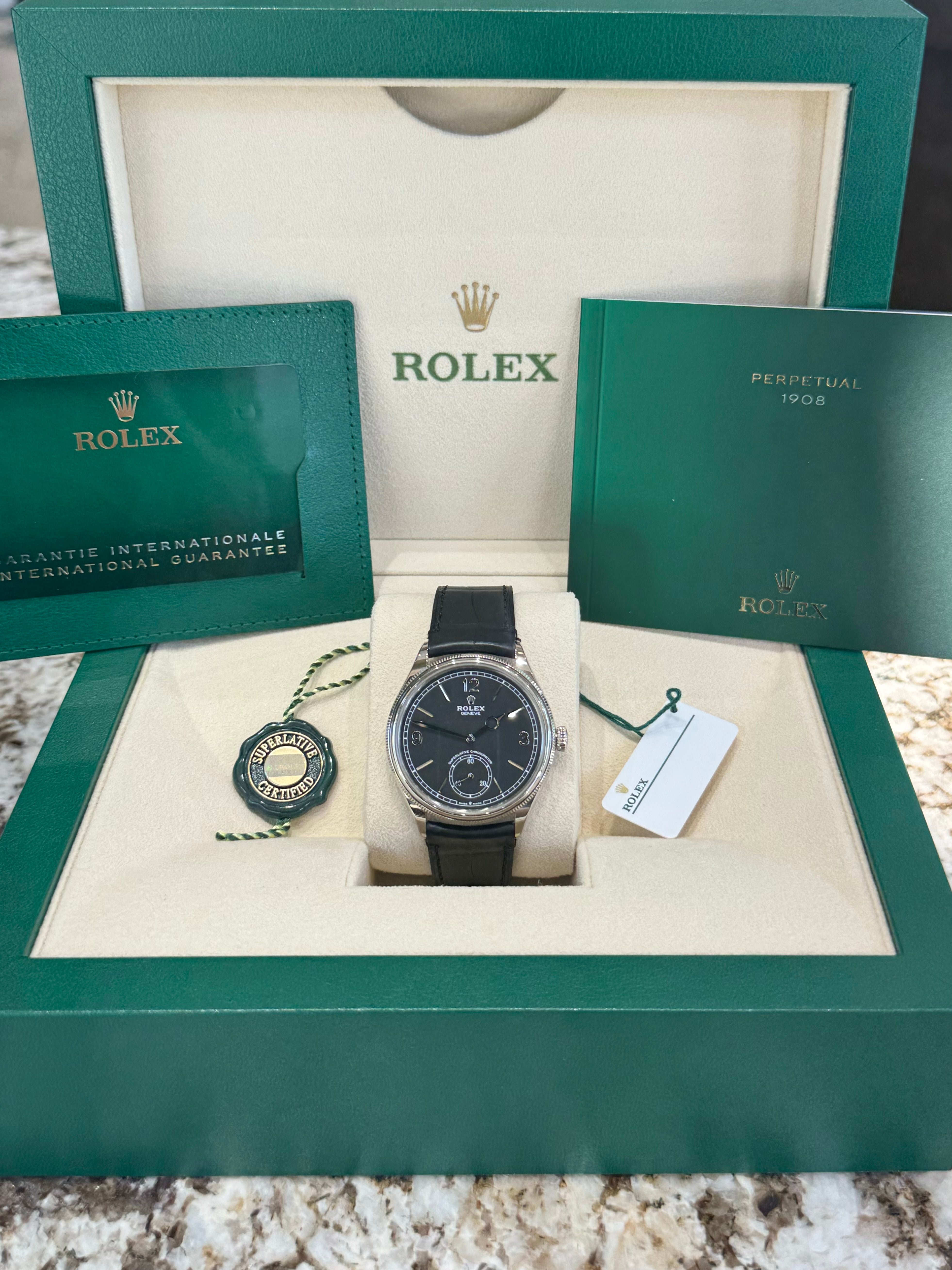 Rolex 1908 39 52509 Black Dial Watch