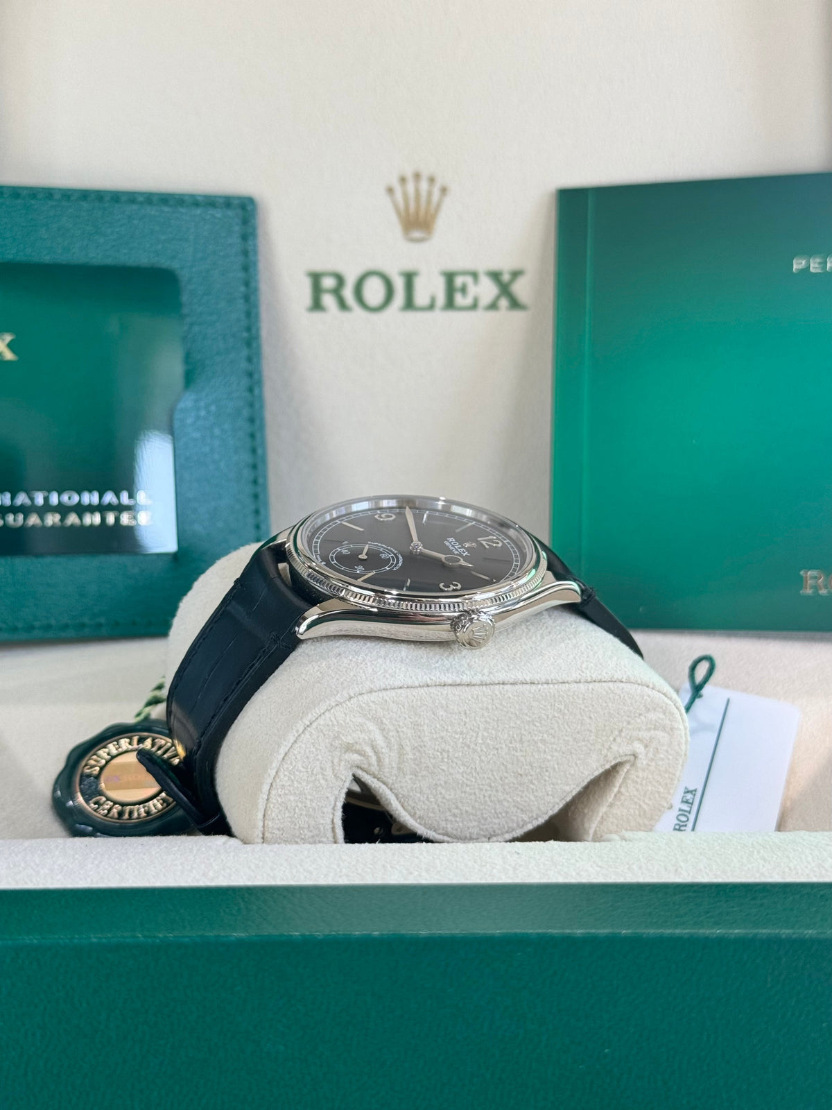 Rolex 1908 39 52509 Black Dial Watch