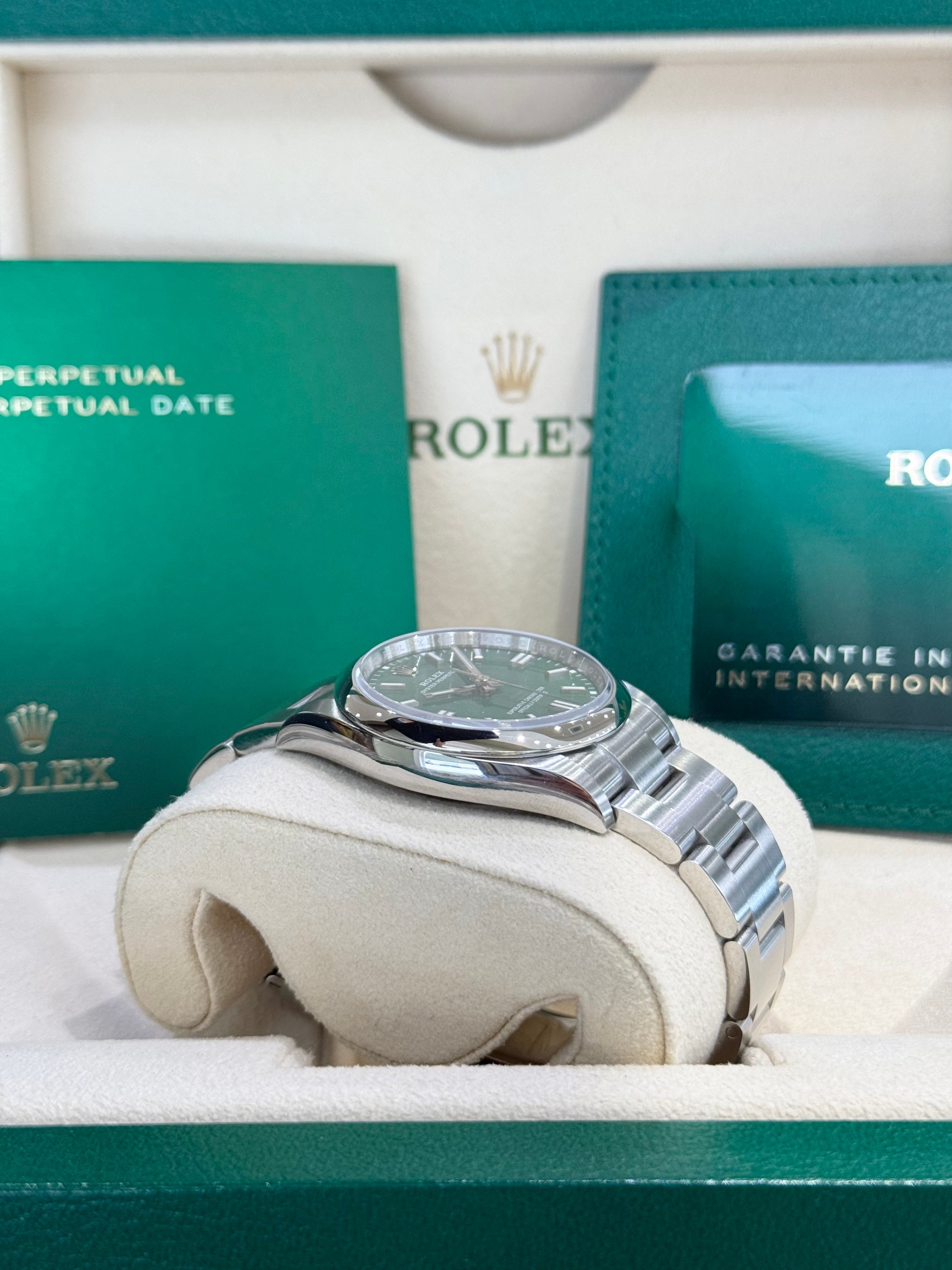 Rolex Oyster Perpetual 36 126000 Green Dial Watch