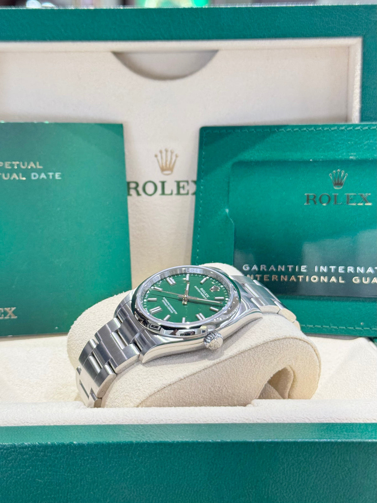 Rolex Oyster Perpetual 36 126000 Green Dial Watch