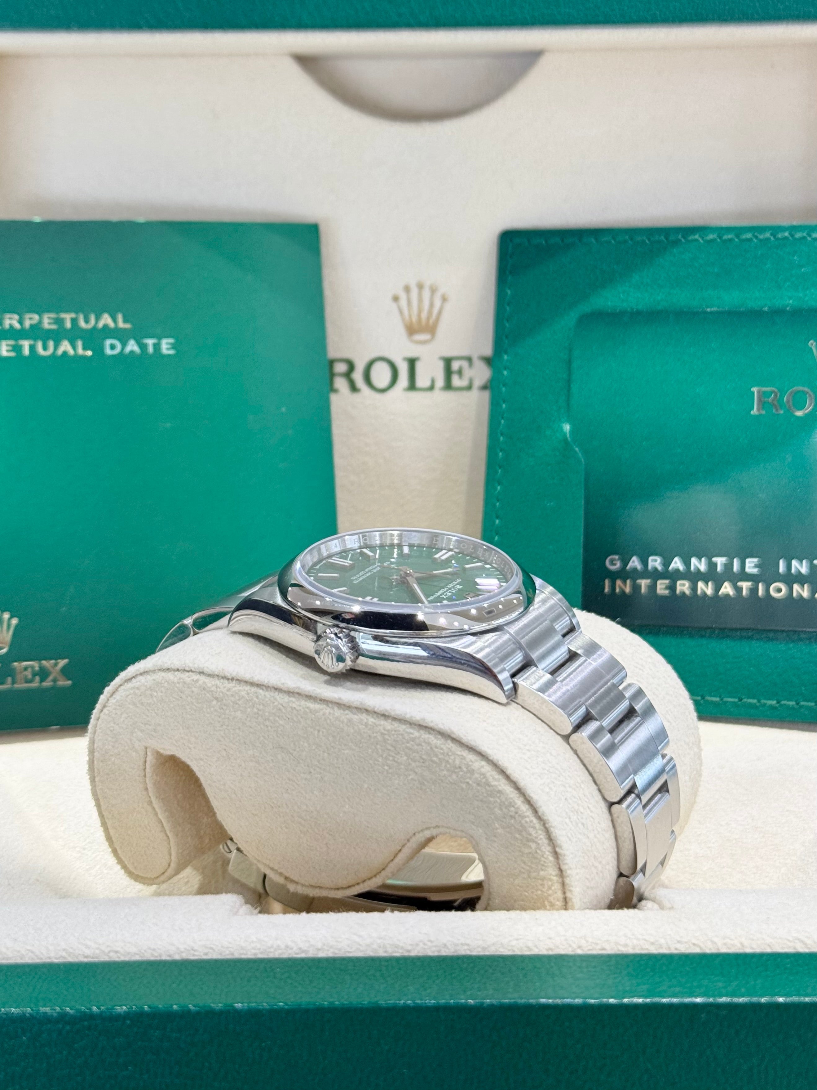 Rolex Oyster Perpetual 36 126000 Green Dial Watch