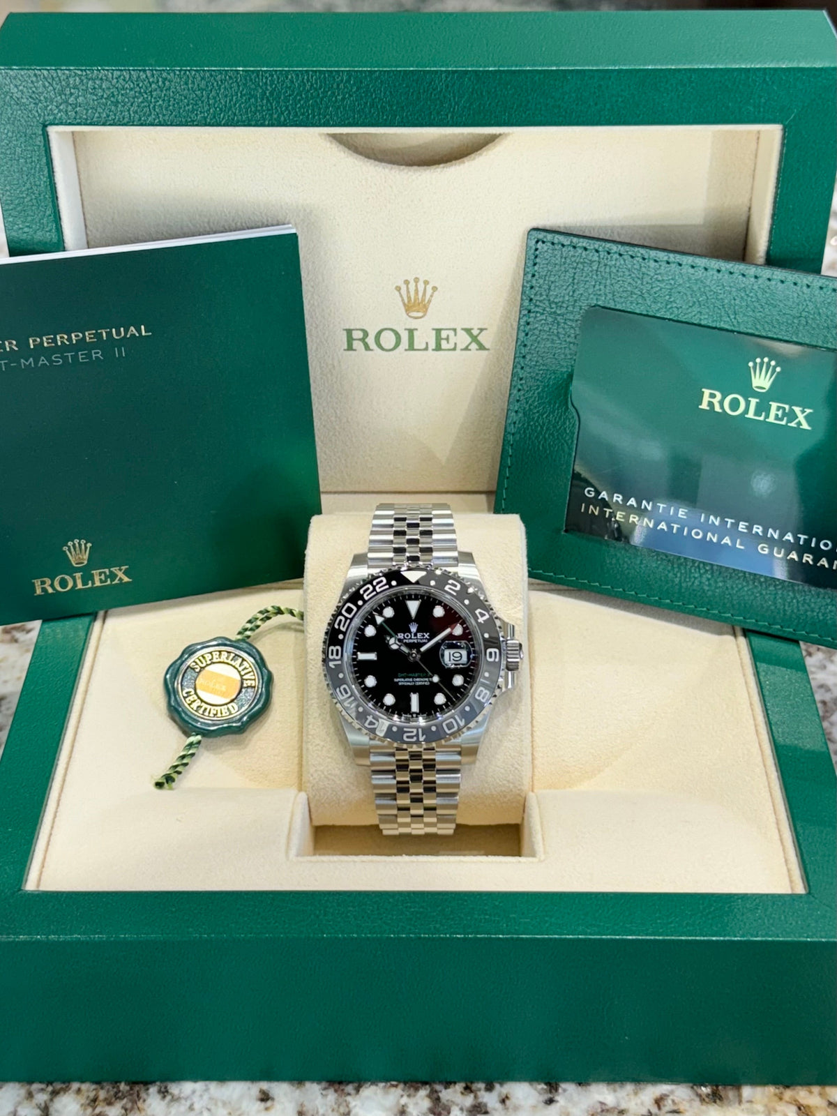 Rolex GMT-Master II 40 126710GRNR Black Dial Watch
