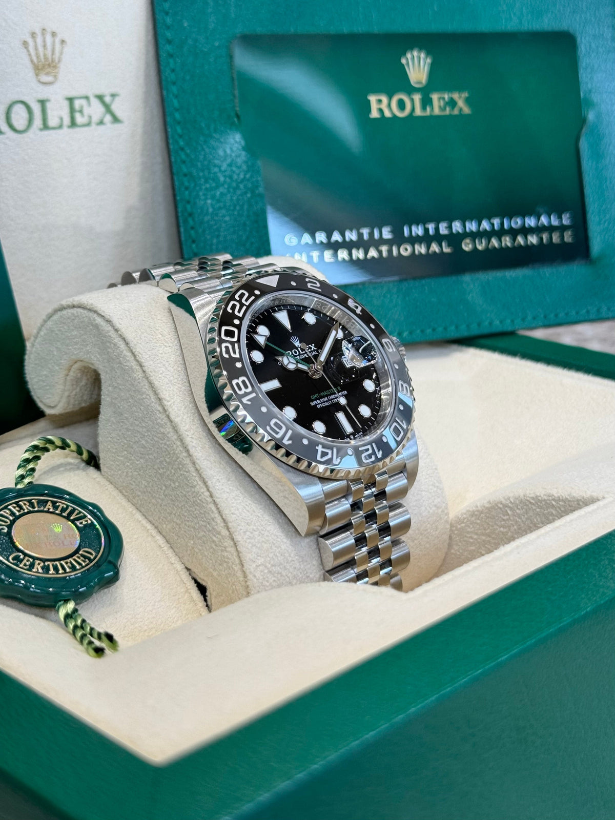Rolex GMT-Master II 40 126710GRNR Black Dial Watch