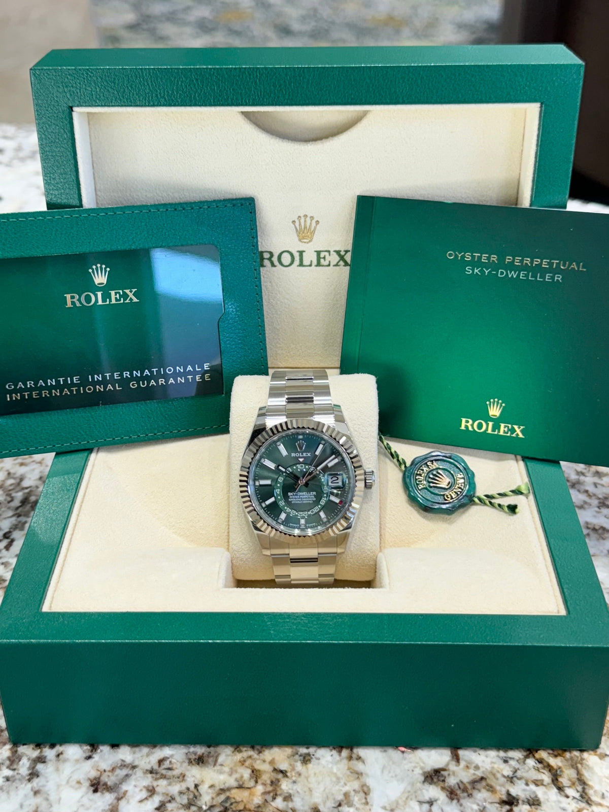 Rolex Sky-Dweller 42 336934 Mint Green Dial Watch