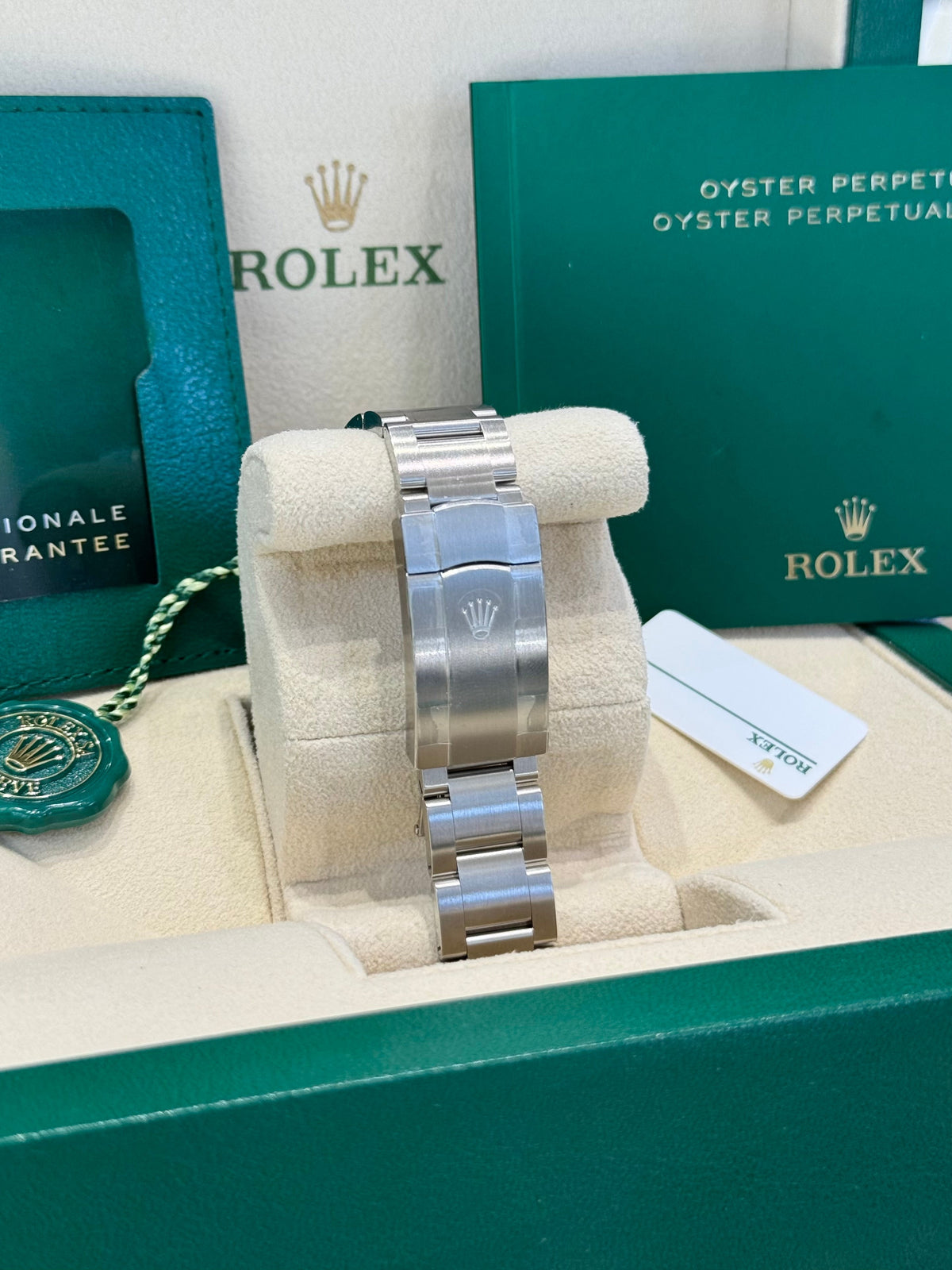 Rolex Oyster Perpetual 41 124300 Turquoise Celebration Dial Watch