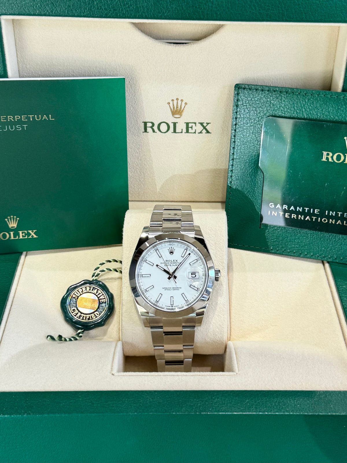 Rolex Datejust 41 126300 White Dial Watch