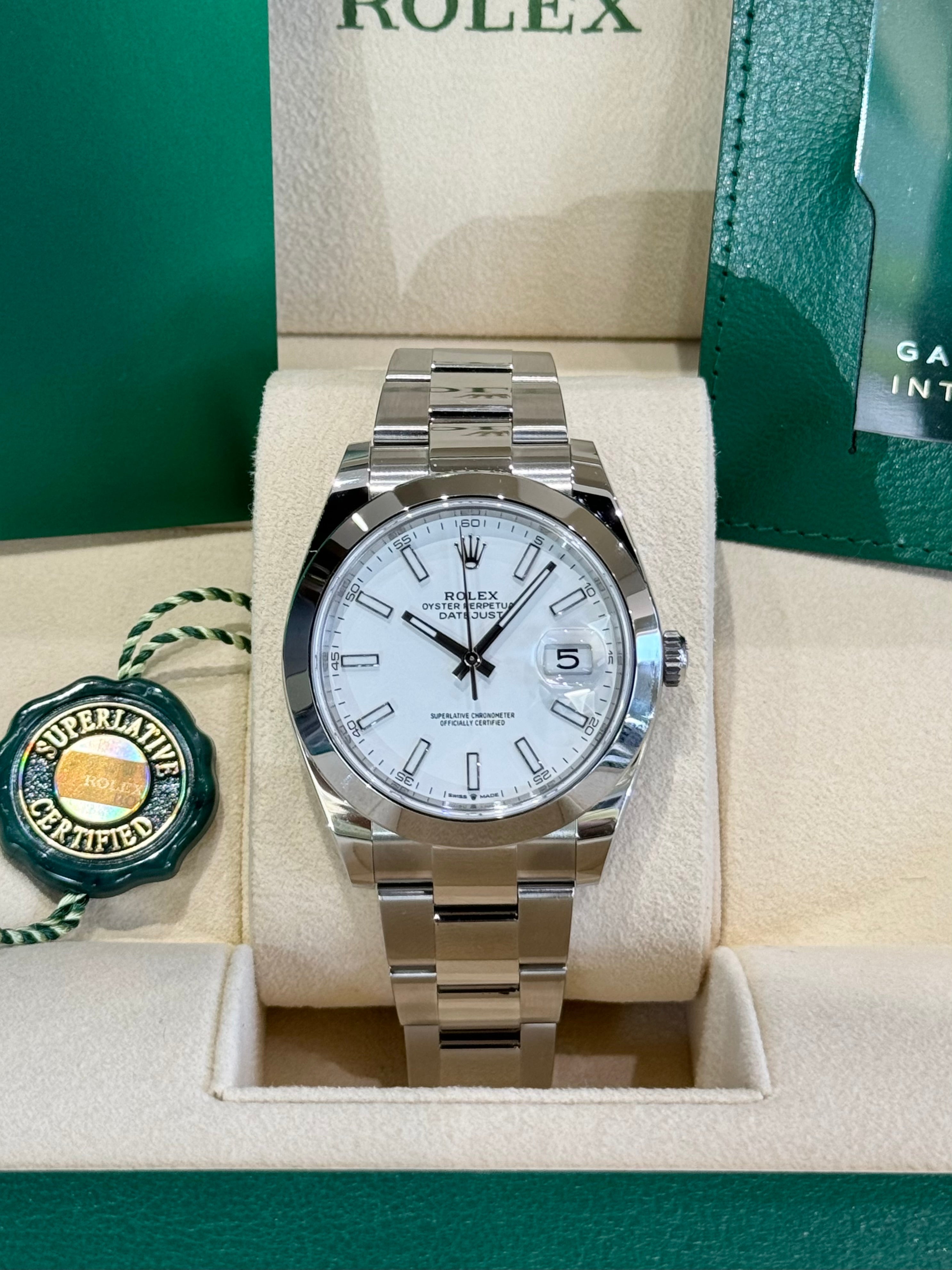 Rolex Datejust 41 126300 White Dial Watch