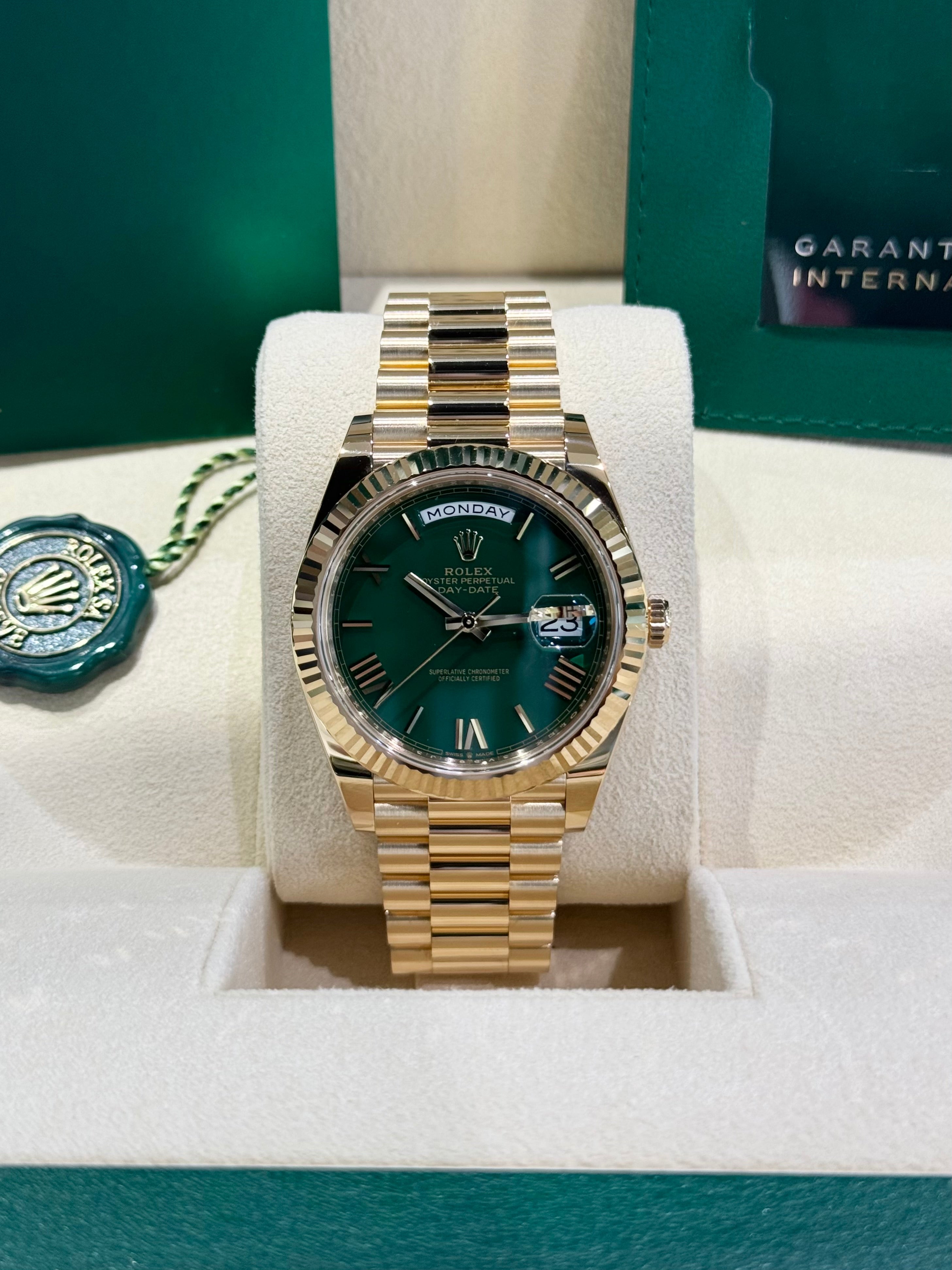 Rolex Day-Date 40 228238 Green Dial Watch