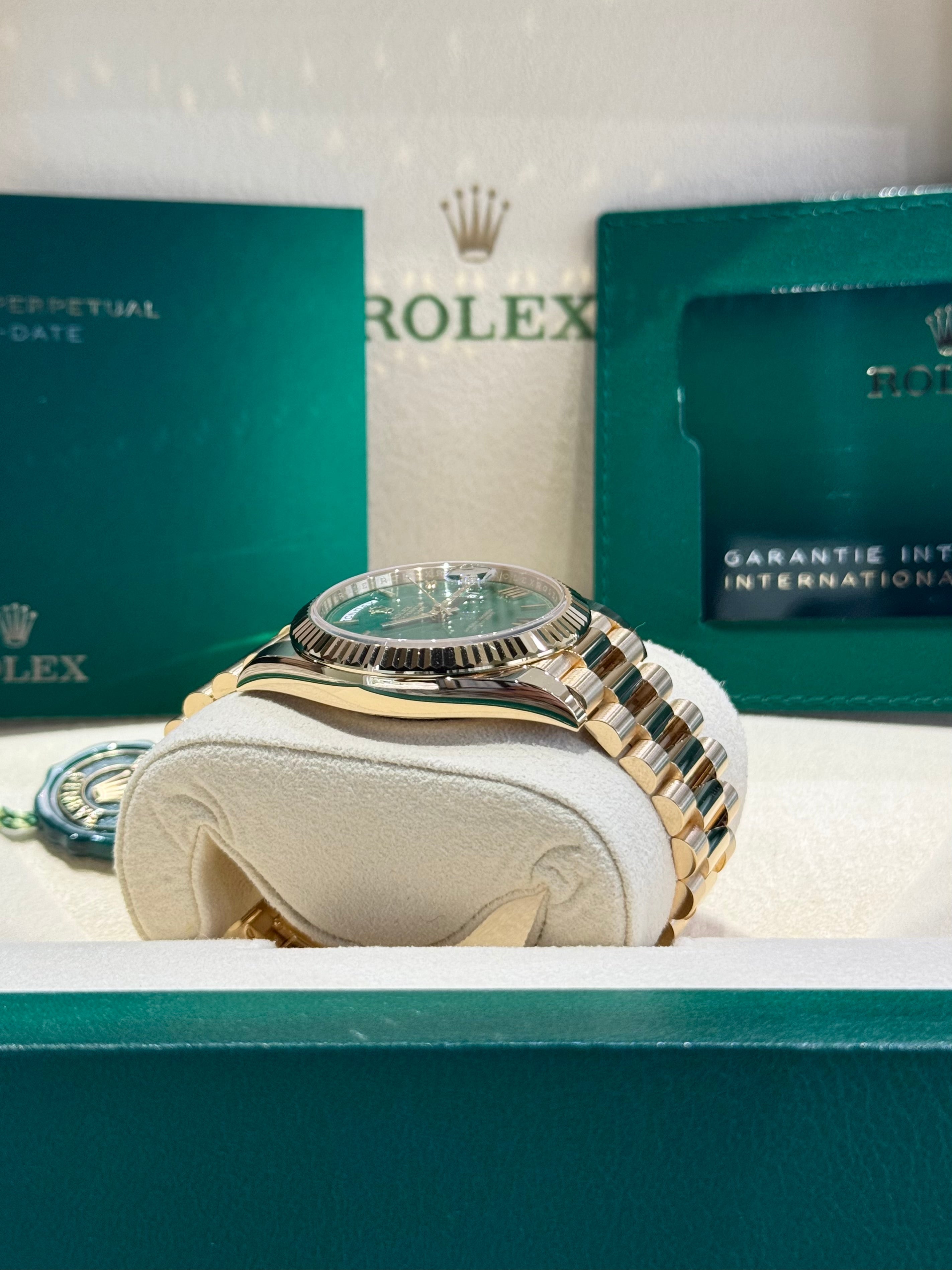 Rolex Day-Date 40 228238 Green Dial Watch