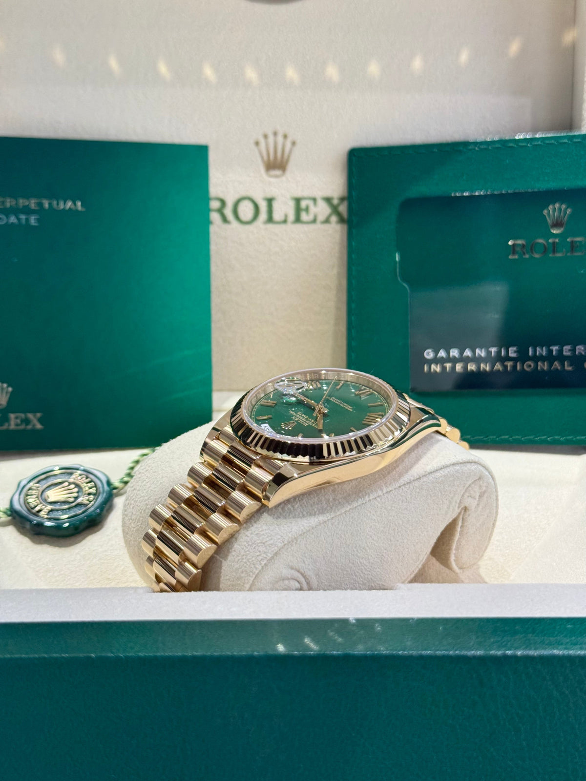 Rolex Day-Date 40 228238 Green Dial Watch