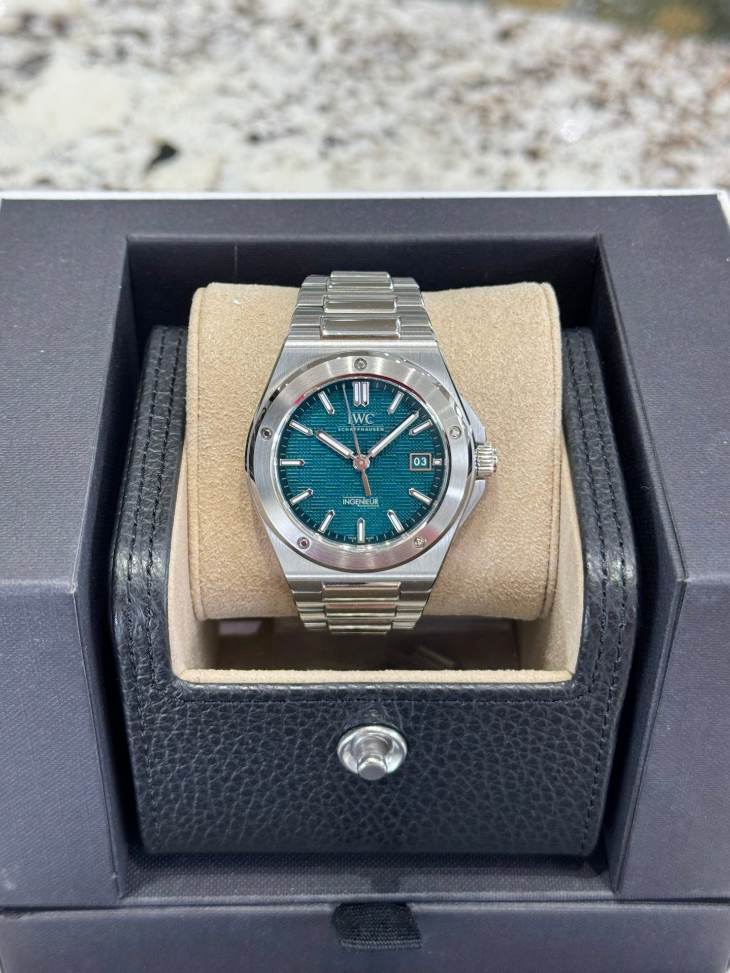 IWC Ingenieur 40 IW328903 Aqua Dial Watch