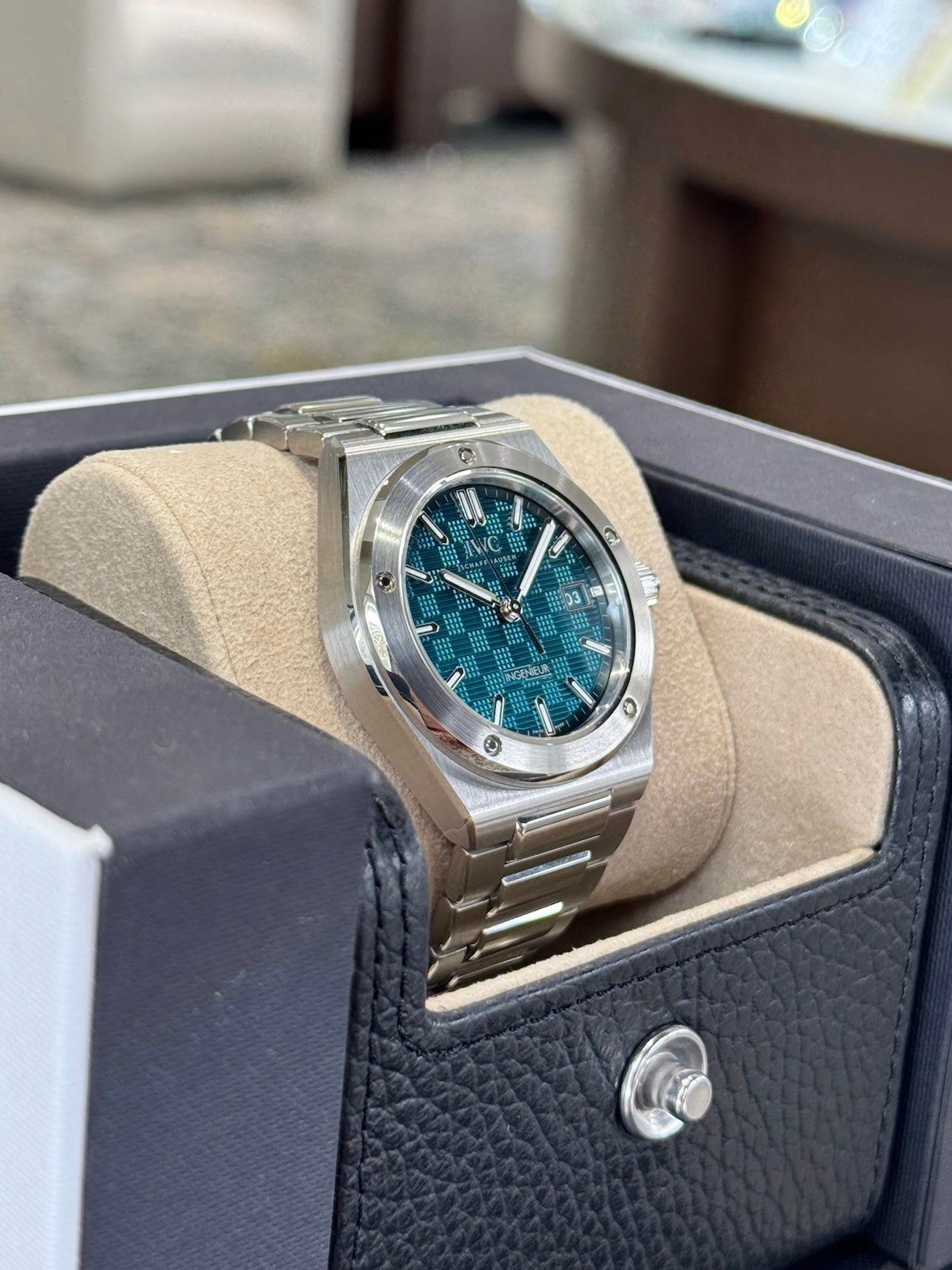 IWC Ingenieur 40 IW328903 Aqua Dial Watch