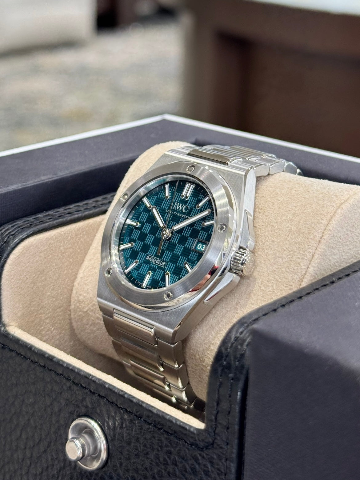 IWC Ingenieur 40 IW328903 Aqua Dial Watch