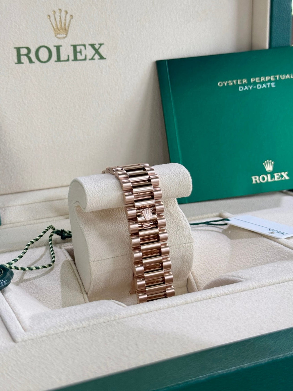 Rolex Day-Date 36 128345RBR Green Aventurine Dial Watch