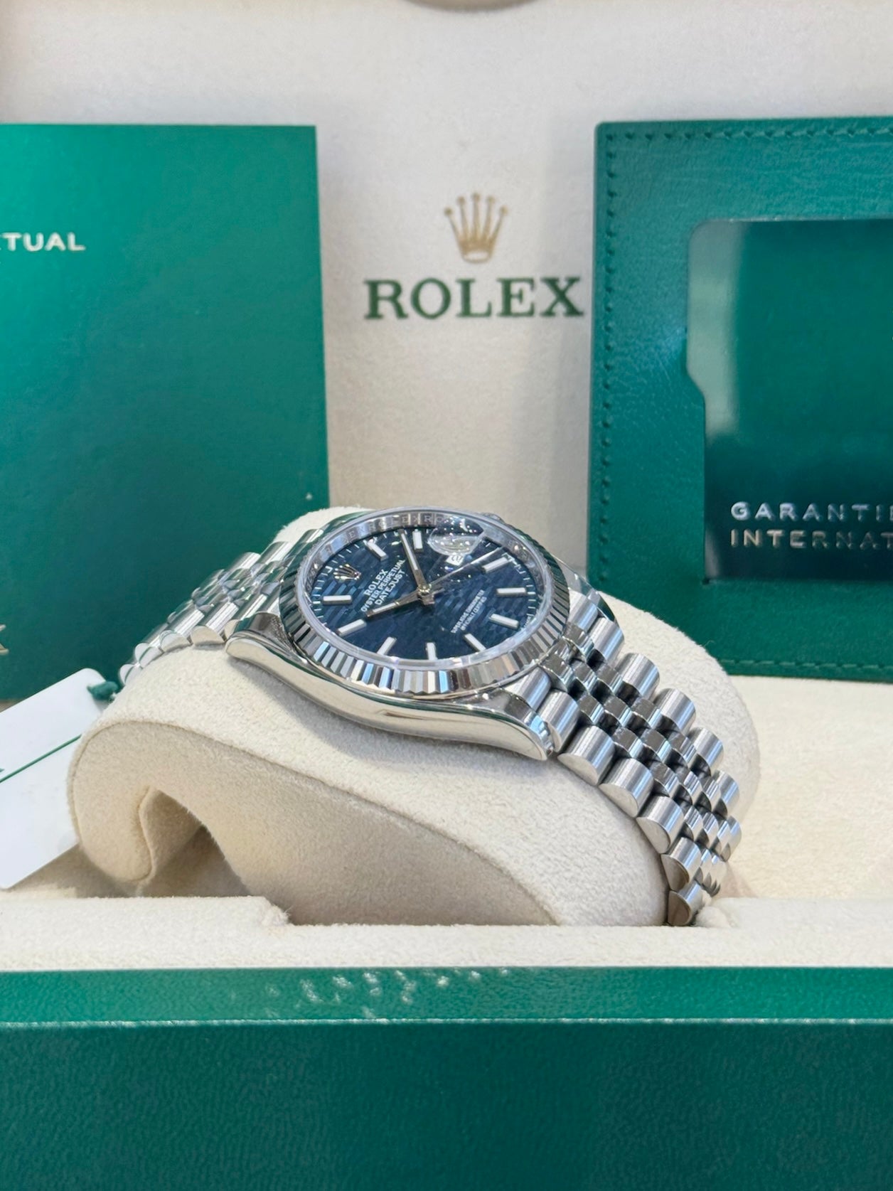 Rolex Datejust 36 126234 Blue Fluted Motif Dial Watch