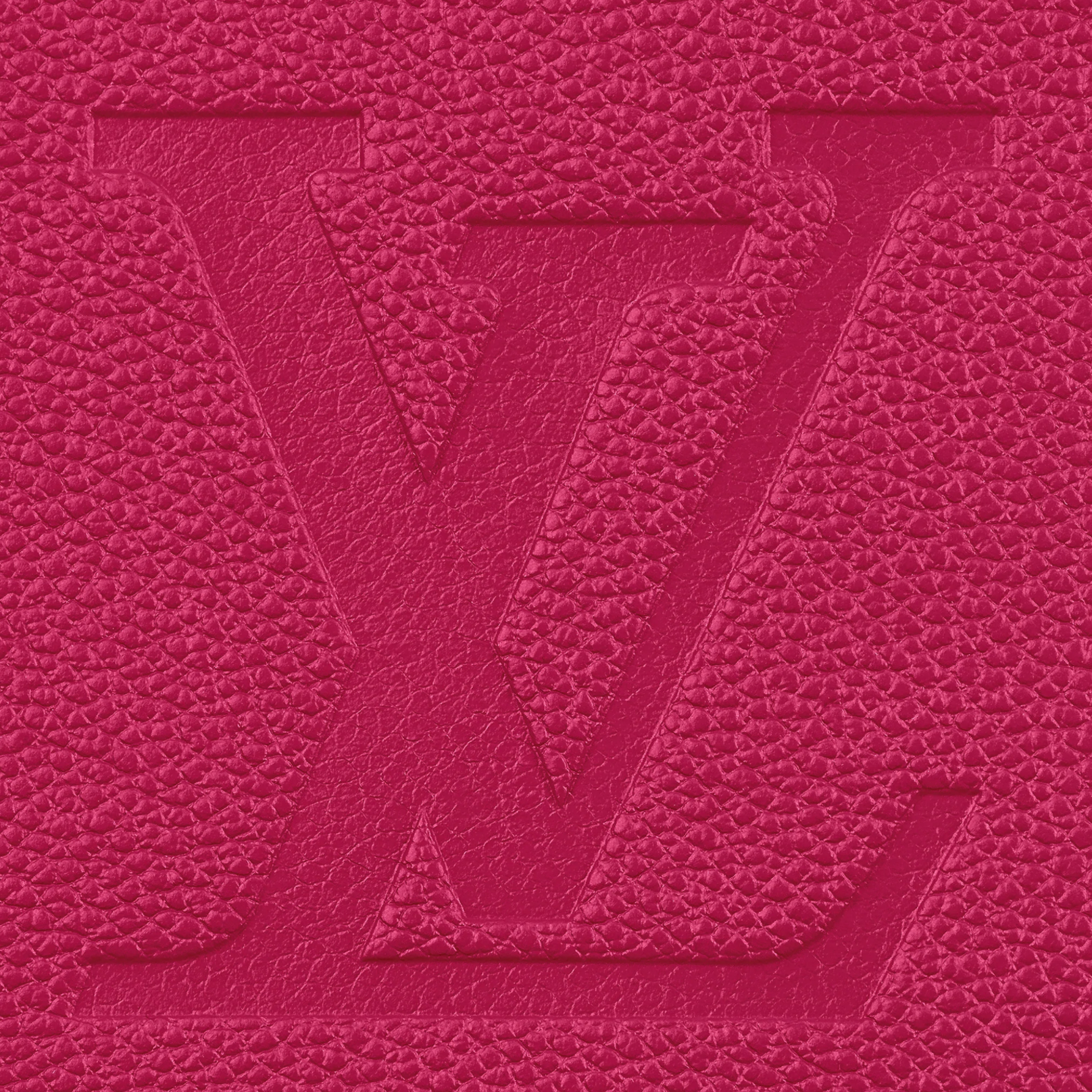 Louis Vuitton Fuchsia Embossed Grained Leather On-the-Go Tote Bag