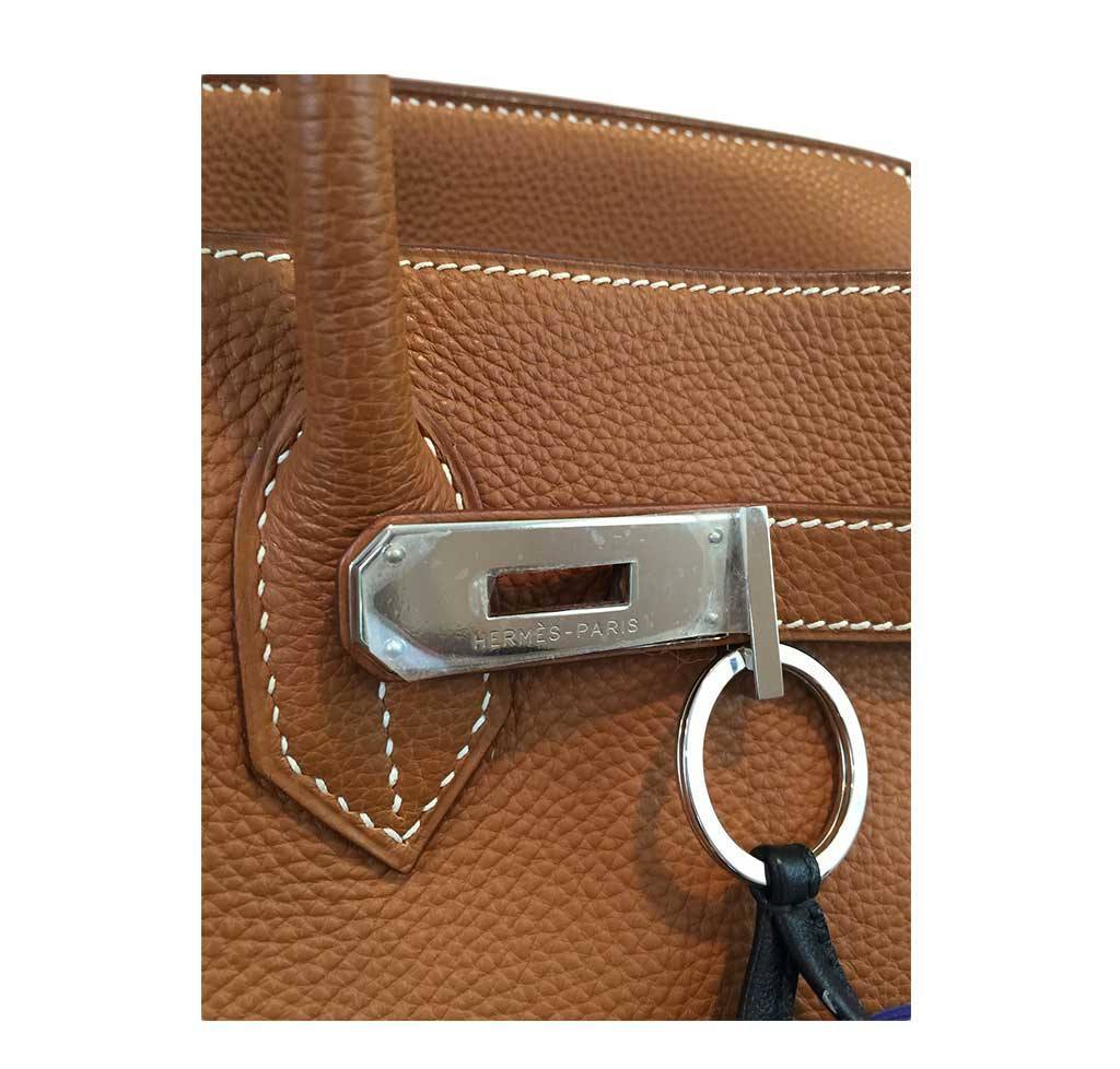 Hermes Birkin 35 Gold Clemence Leather Palladium Hardware