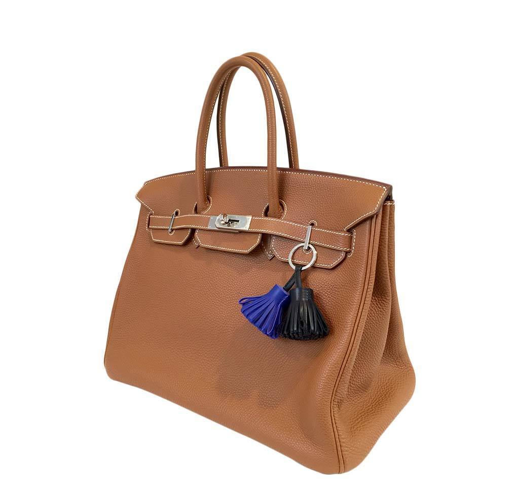 Hermes Birkin 35 Gold Clemence Leather Palladium Hardware