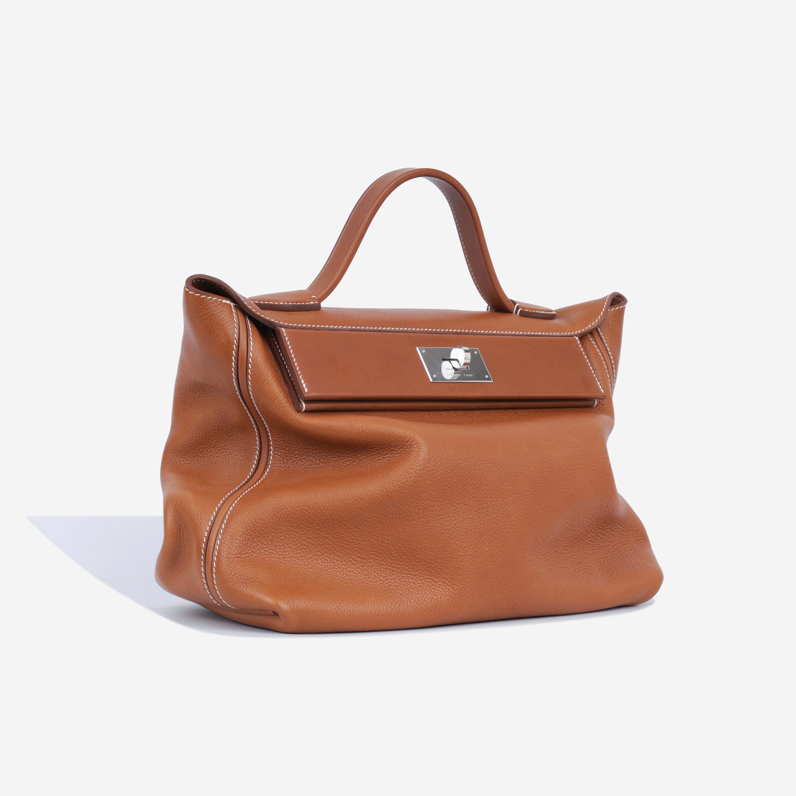 Hermès 24/24 35 Bag in Gold Barenia