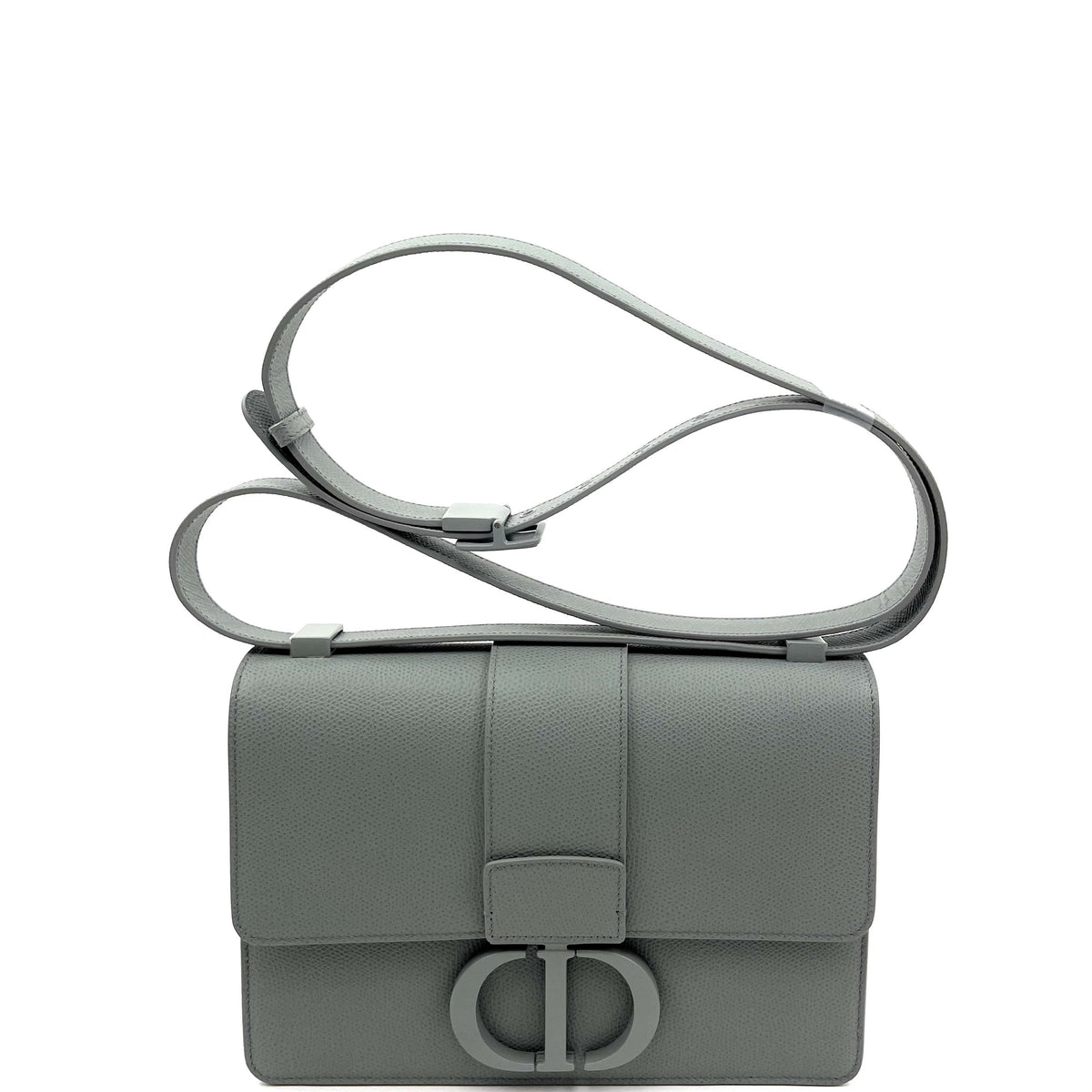 Dior 30 Montaigne Bag Ultramatte Gray Leather