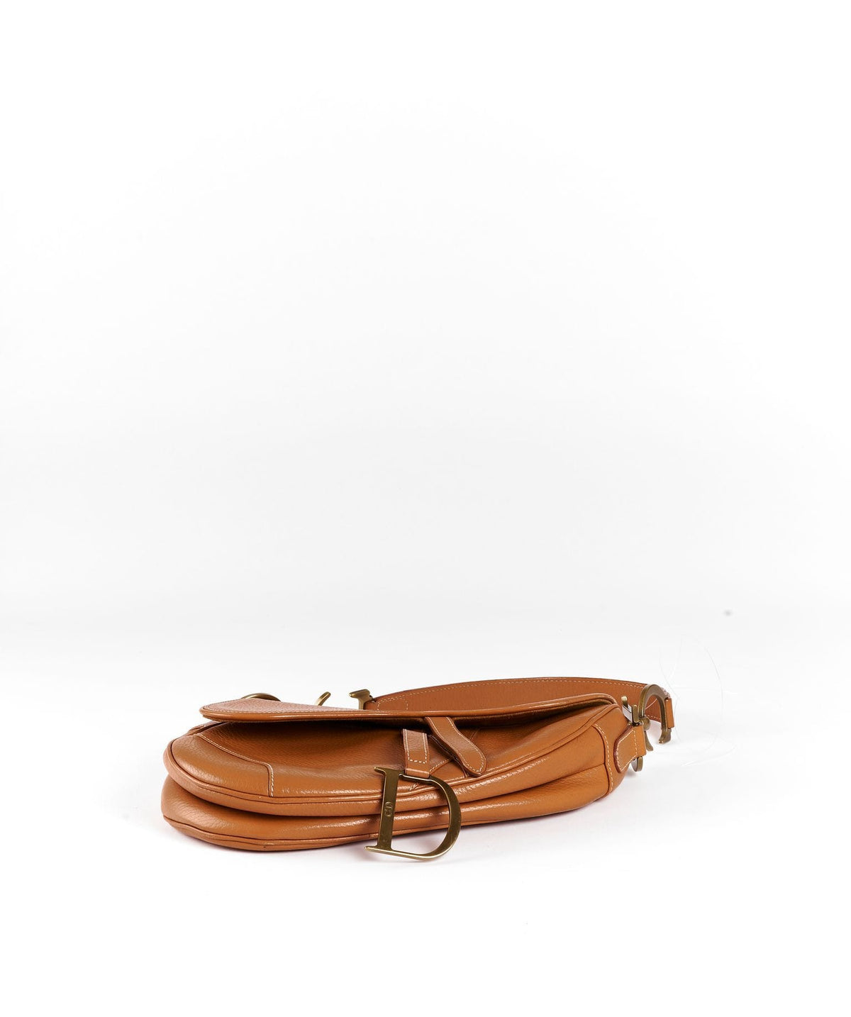 Dior Saddle Bag Tan Brown Leather Gold Hardware