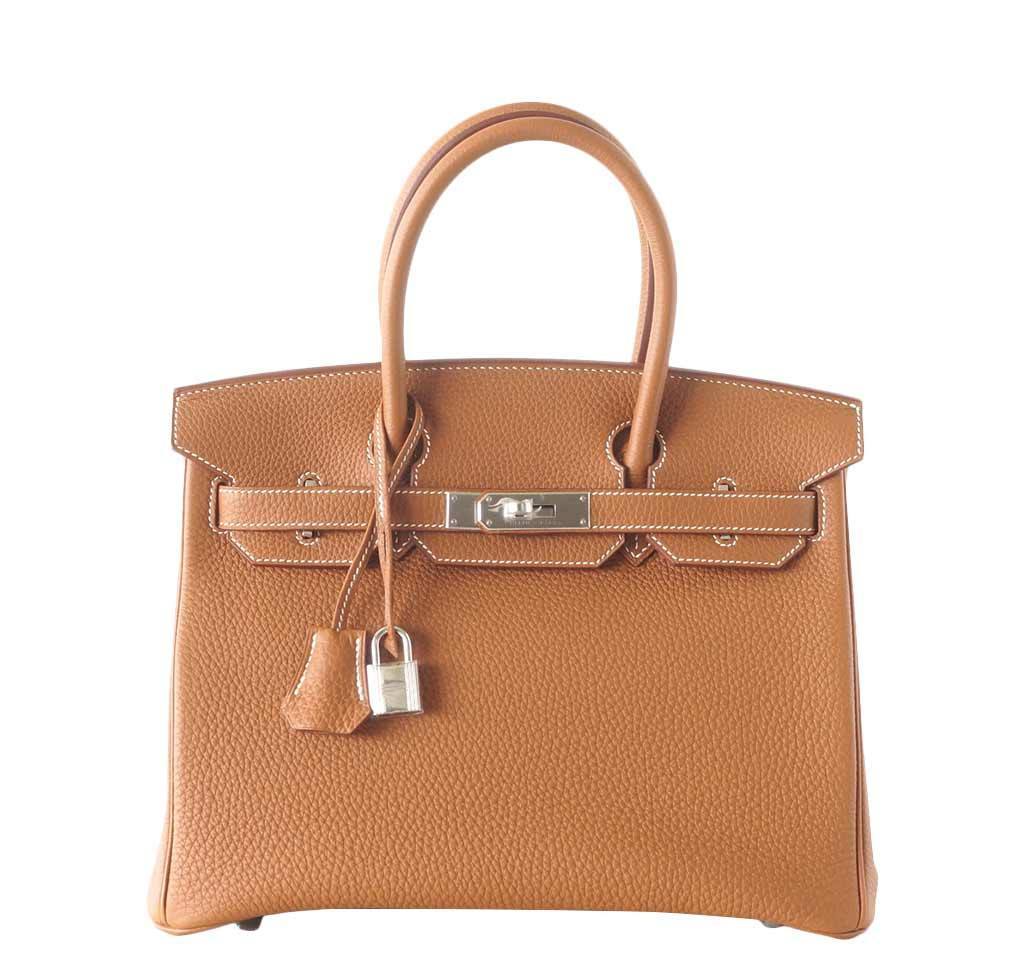 Hermes Birkin 30 Gold Togo Leather Palladium Hardware