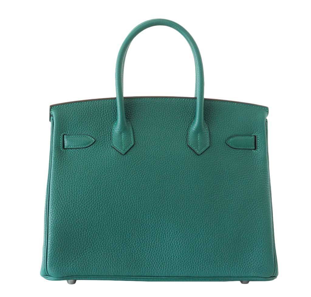 Hermes Birkin 30 Malachite Clemence Leather Palladium Hardware