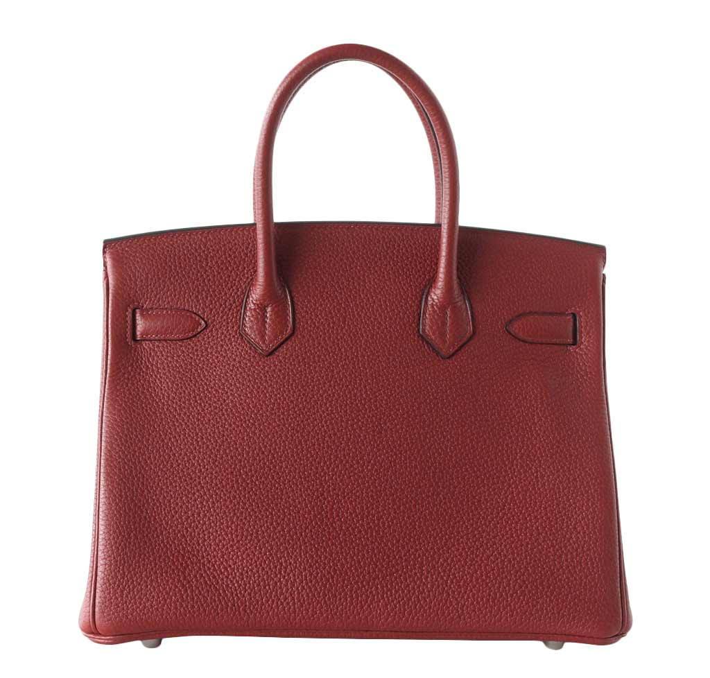 Hermes Birkin 30 Rouge H Togo Leather Palladium Hardware
