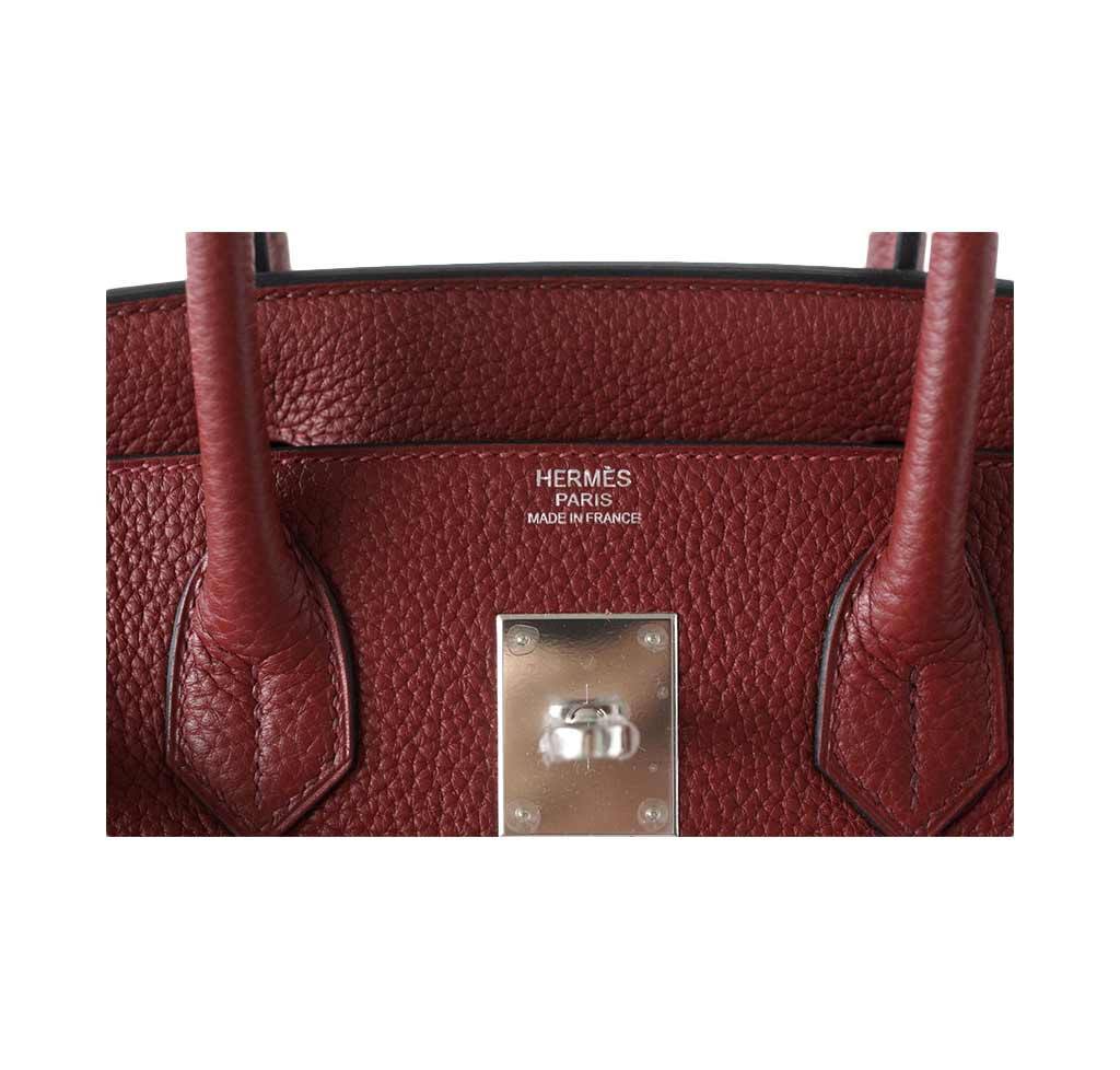 Hermes Birkin 30 Rouge H Togo Leather Palladium Hardware