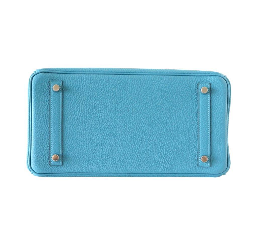 Hermes Birkin 30 Turquoise Togo Leather Palladium Hardware