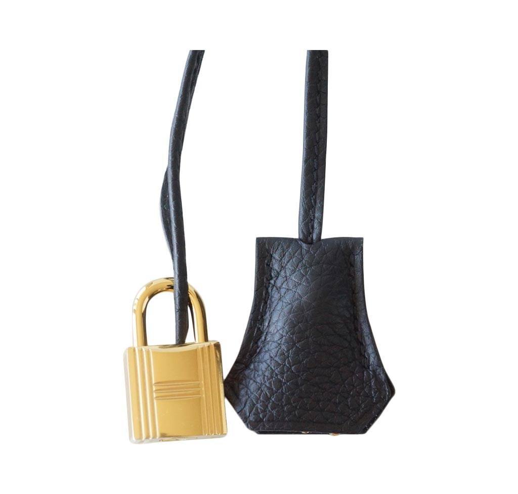 Hermes Kelly 32 Black Togo Leather Gold Hardware