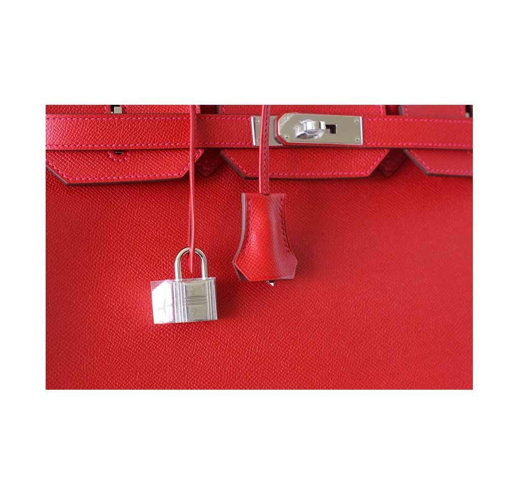 Hermès Birkin 35 Rouge Casaque Epsom Bag PHW