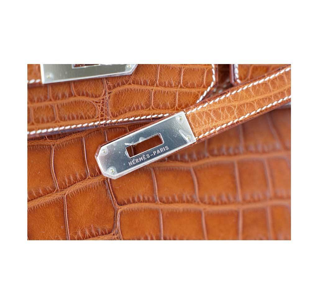 Hermes Birkin 40 Fauve Matte Alligator Palladium Hardware