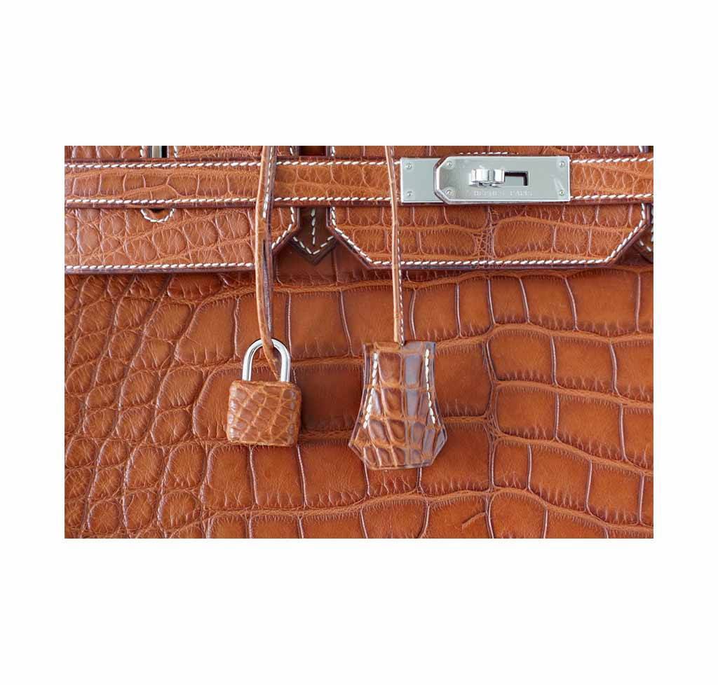 Hermes Birkin 40 Fauve Matte Alligator Palladium Hardware